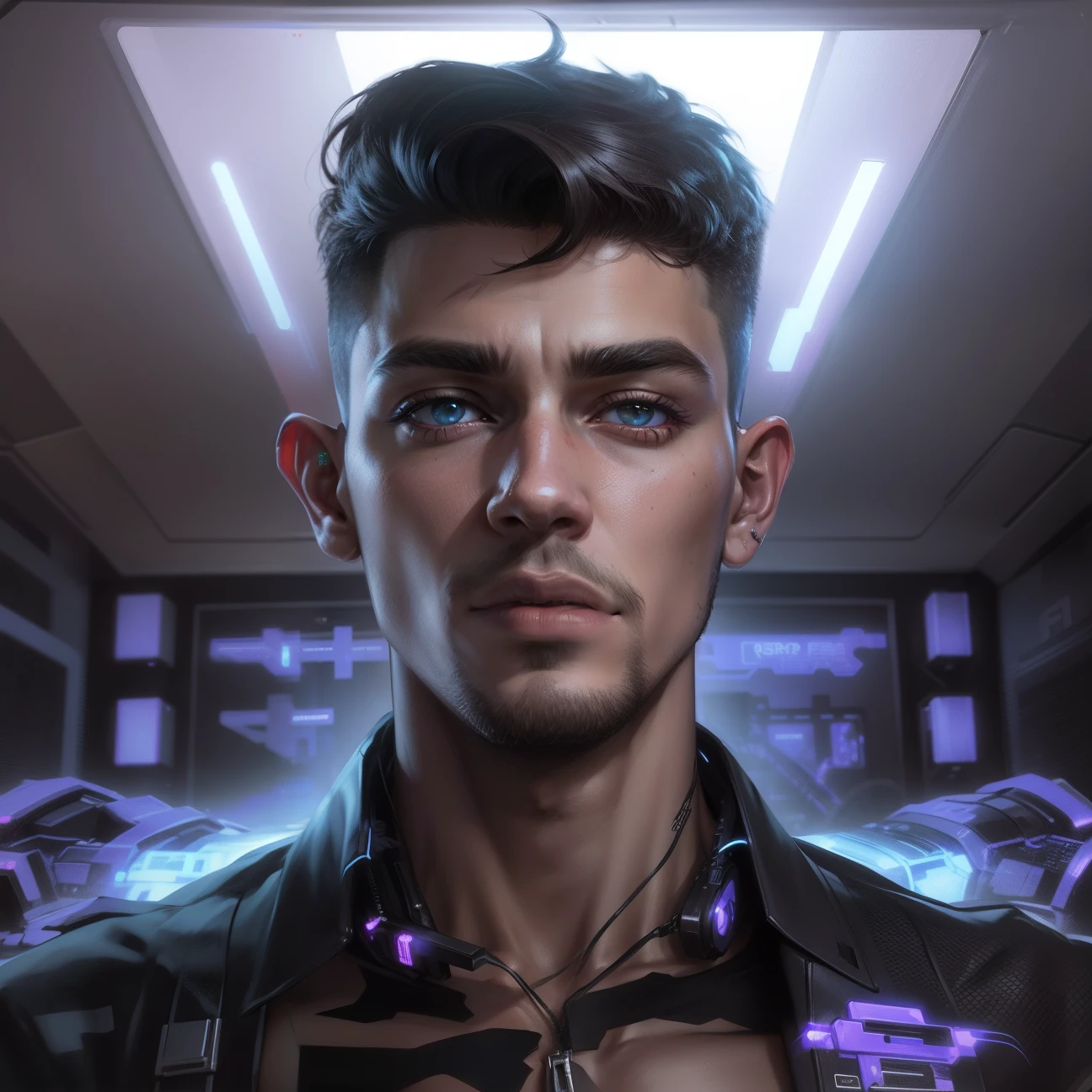 Change background cyberpunk handsome
boy, realistic face, 8k, ultra realistic,
