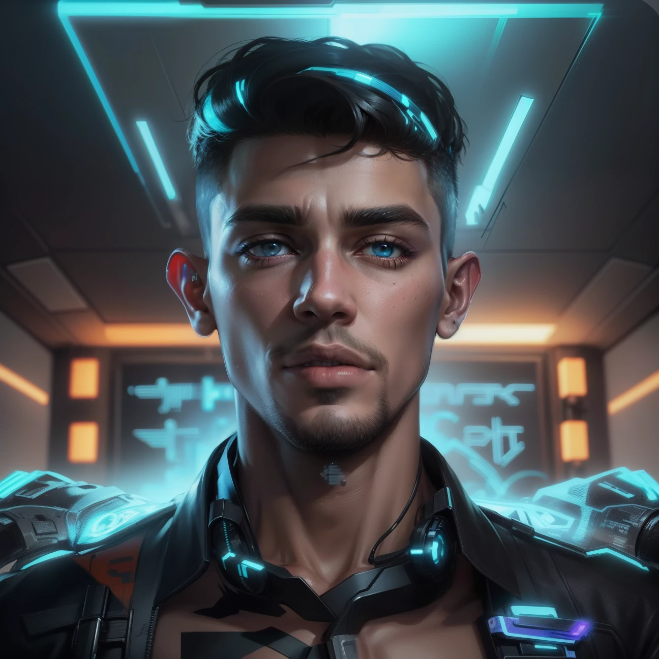 Change background cyberpunk handsome
boy, realistic face, 8k, ultra realistic,