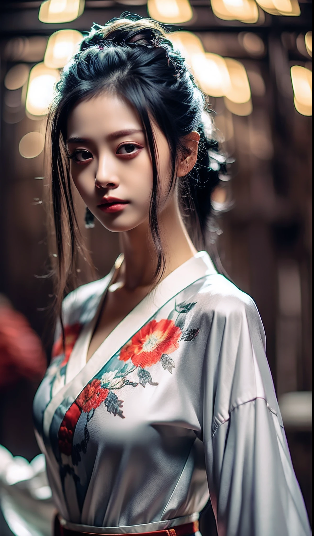 best quality, masterpiece, highres, wuxia 1girl, china dress, super Beautiful face, super beautiful eye, super beautiful hair