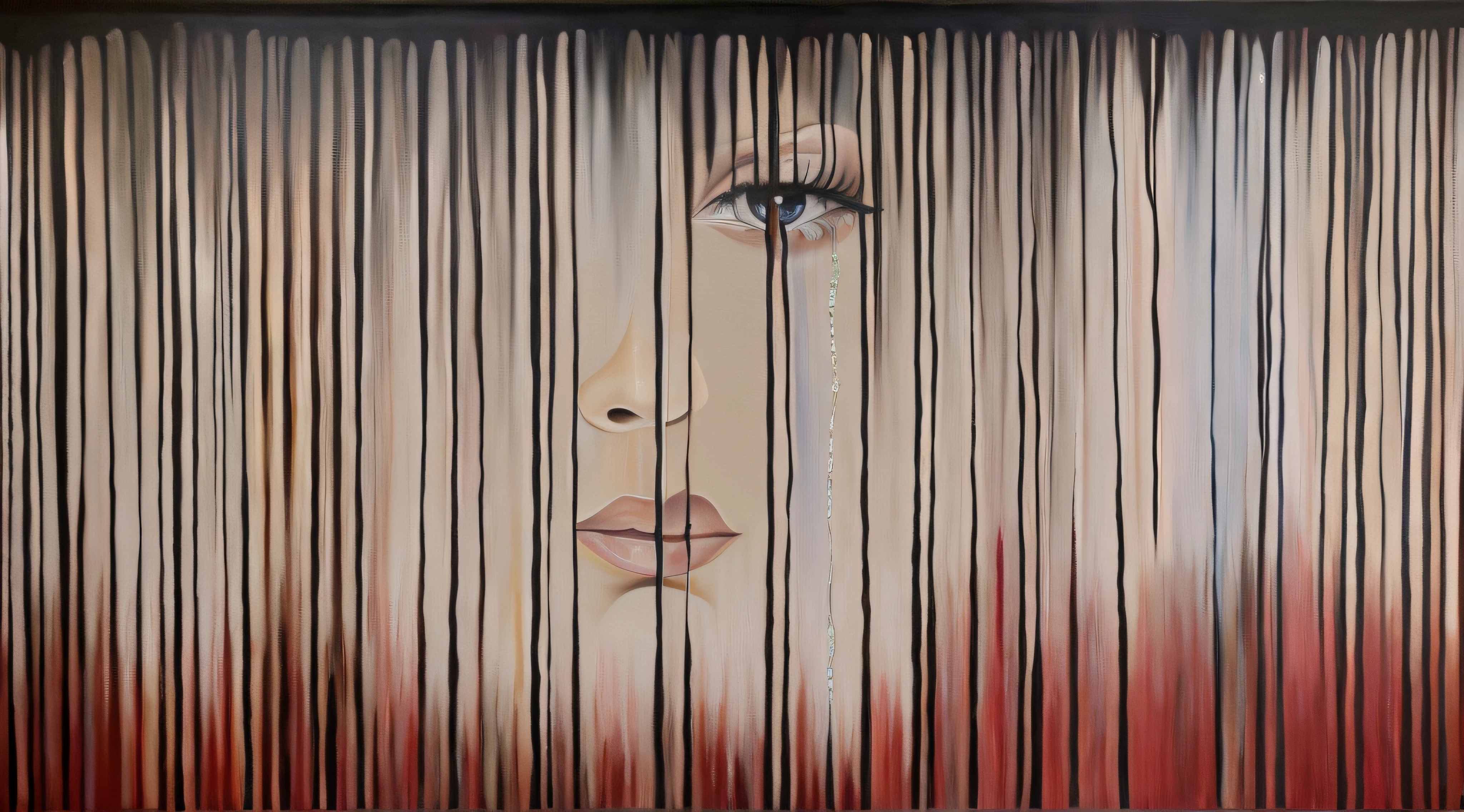 pintura de um rosto , dripping oil painting, Directed by: Paul Balkay, Directed by: Sohrab Sepehri, Directed by: Amy Schumer, rosto encoberto, Directed by: Dora Crusader, Directed by: Jesus Mari Lazkano, rosto velado, Directed by: Raul Martinez