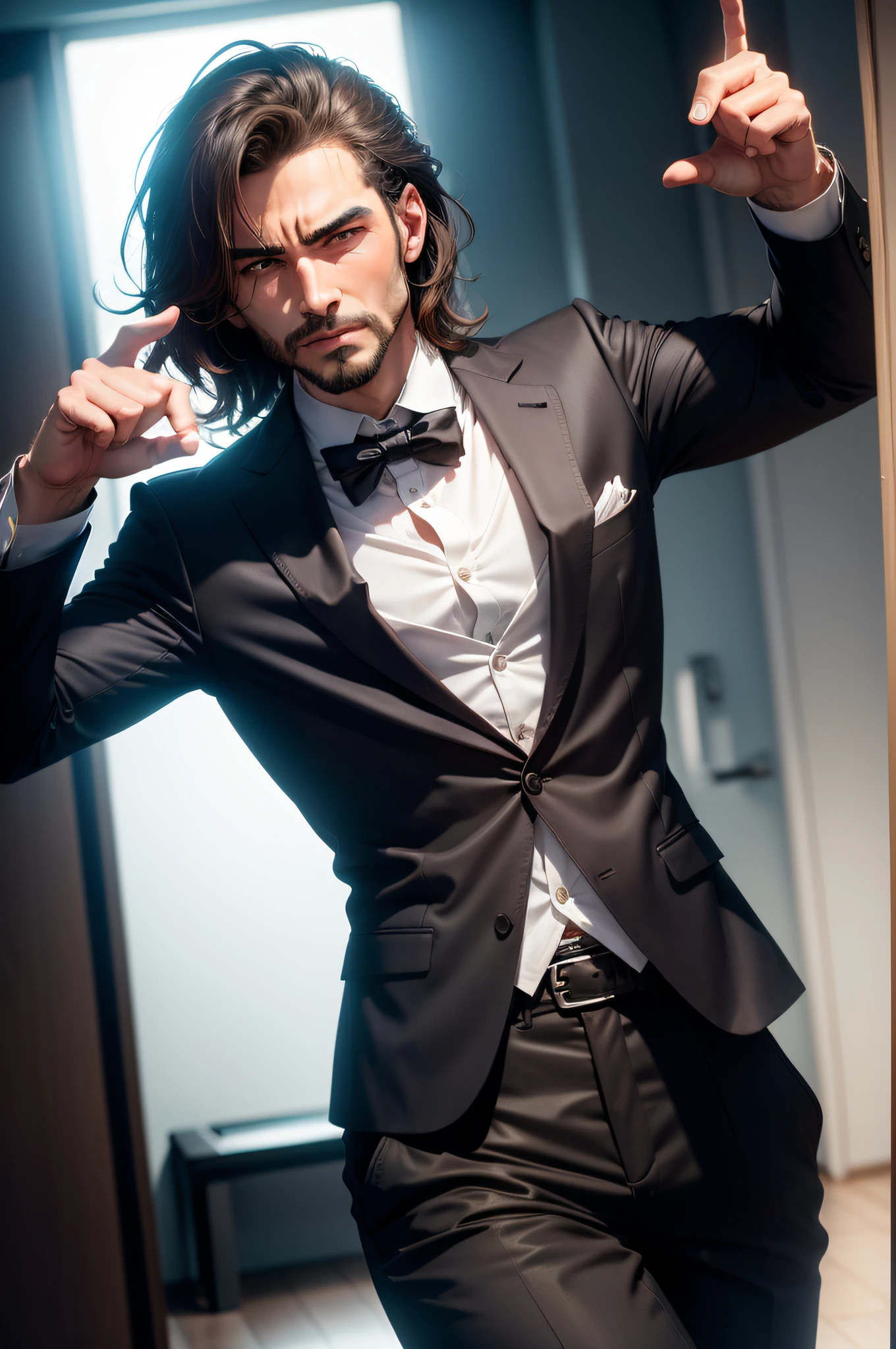 A man who makes a gesture that excites a woman