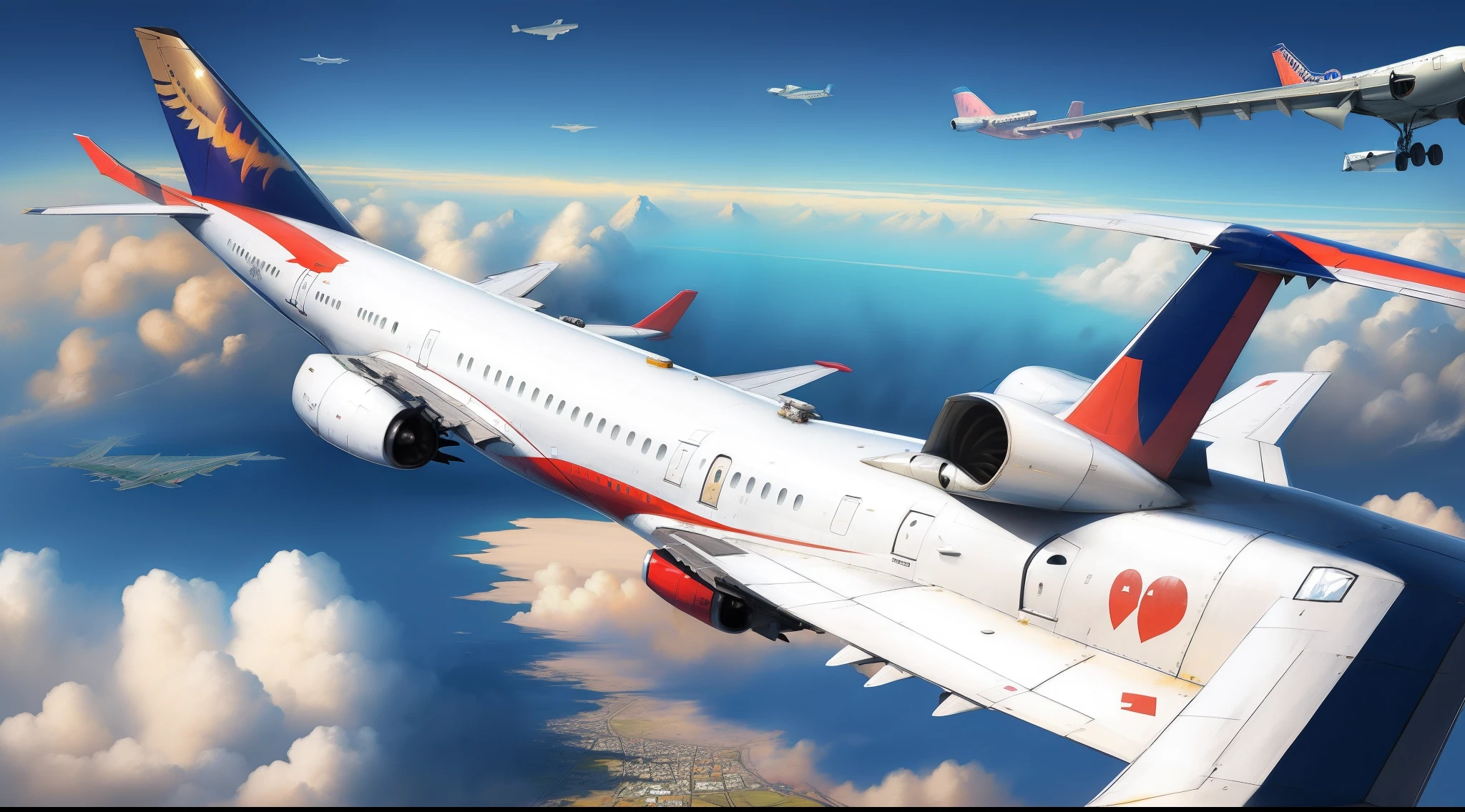 Airplane scenery