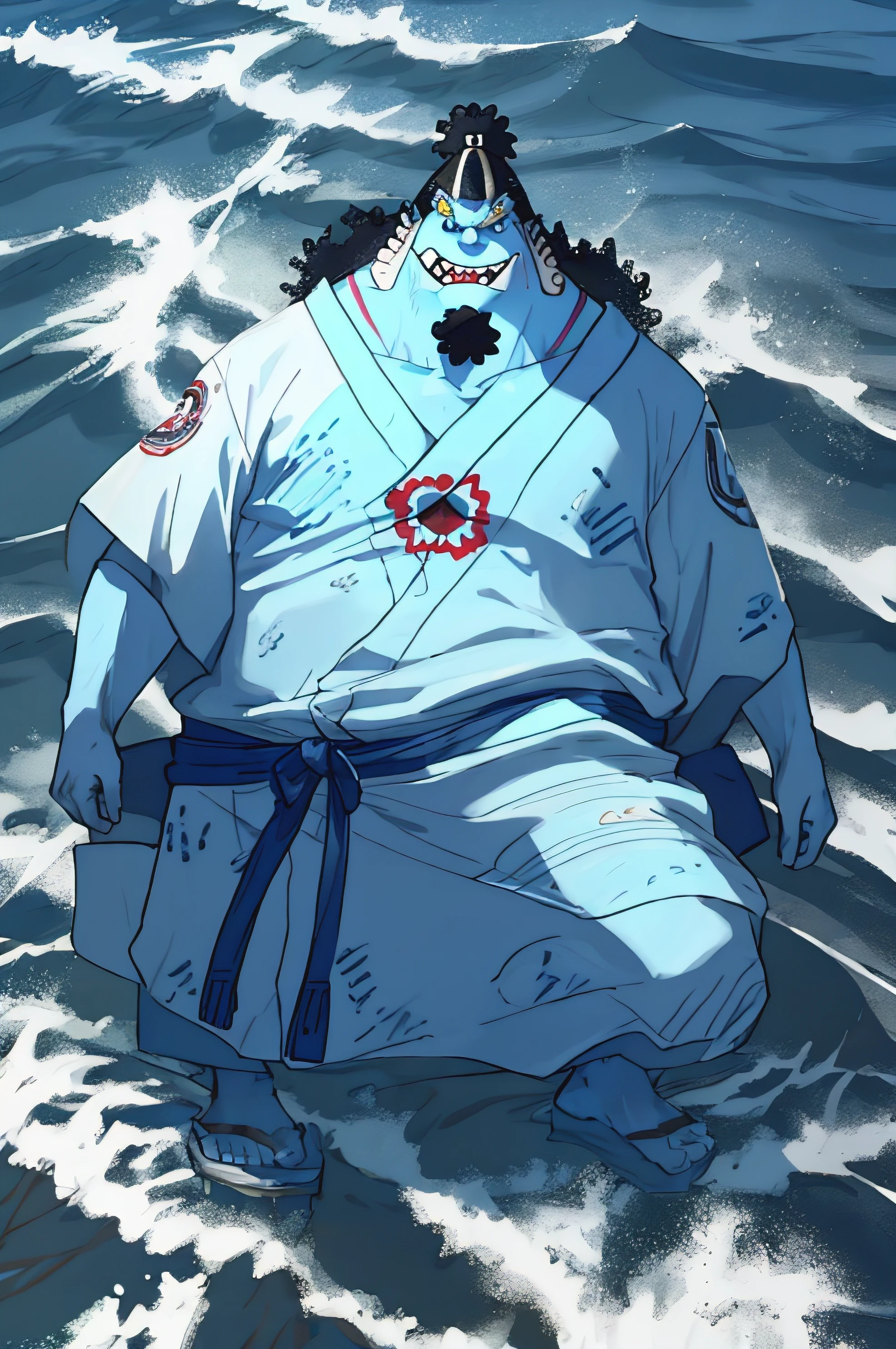 "1 jovem Jinbei no mar"