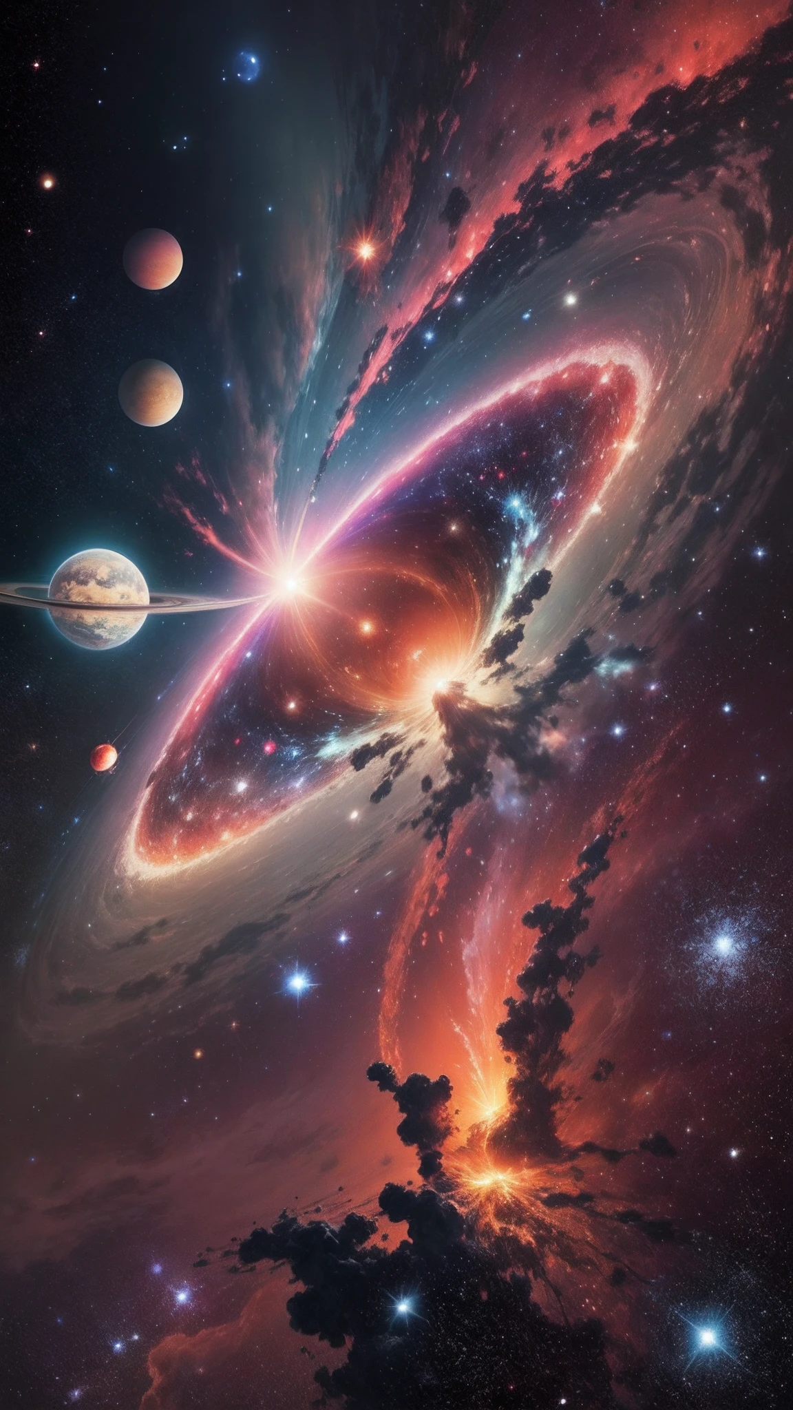Universe, planets, space, technology, nebulae, milky ways, stars --auto --s2