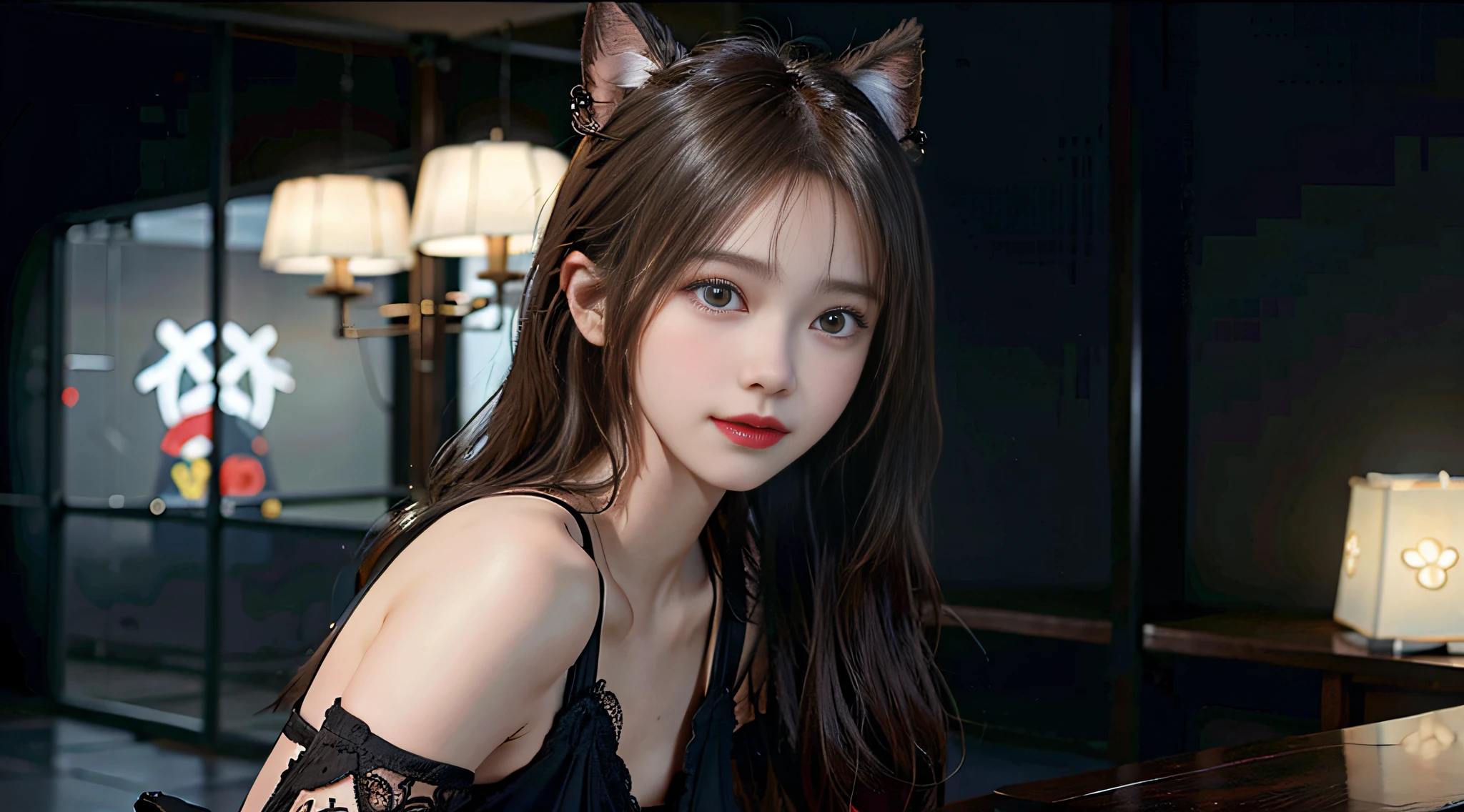 （RAW photos：1.2），high high quality，beautiful details girl，ssmile，Double tail， curlies，Highly detailed eyes and face，beatiful detailed eyes，hugefilesize，A high resolution，A high resolution，8k wallpaper，finely detailled，highly  detailed，8k wallpaper，light in face，cinmatic lighting，16 year old girl，A sexy pose，（photorealisti：1.4），illustratio，hentail realism，from below，super detailing， lie
