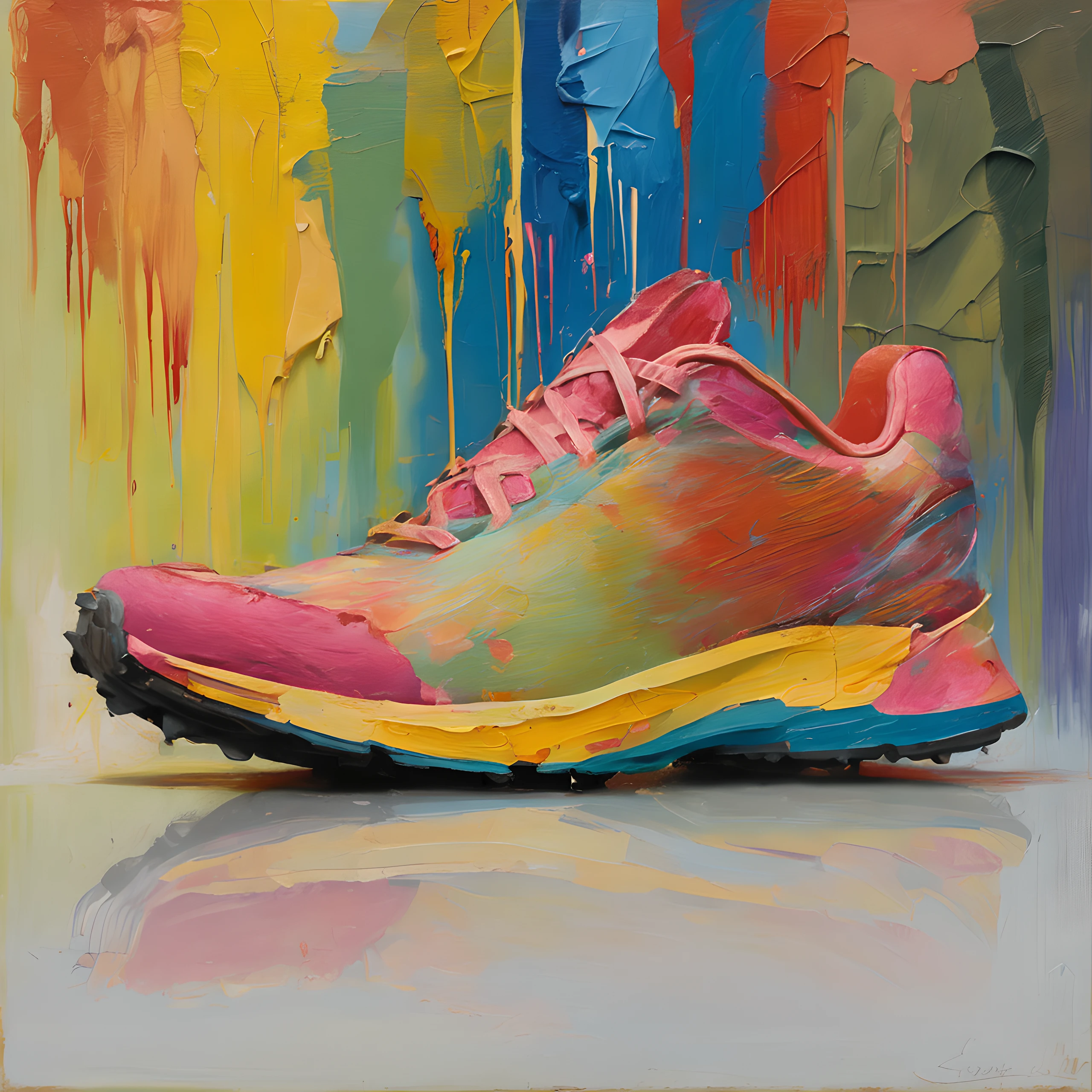 Close up of running shoes、run、athletic field、Composition seen from the side、Close-up of the feet of one runner running