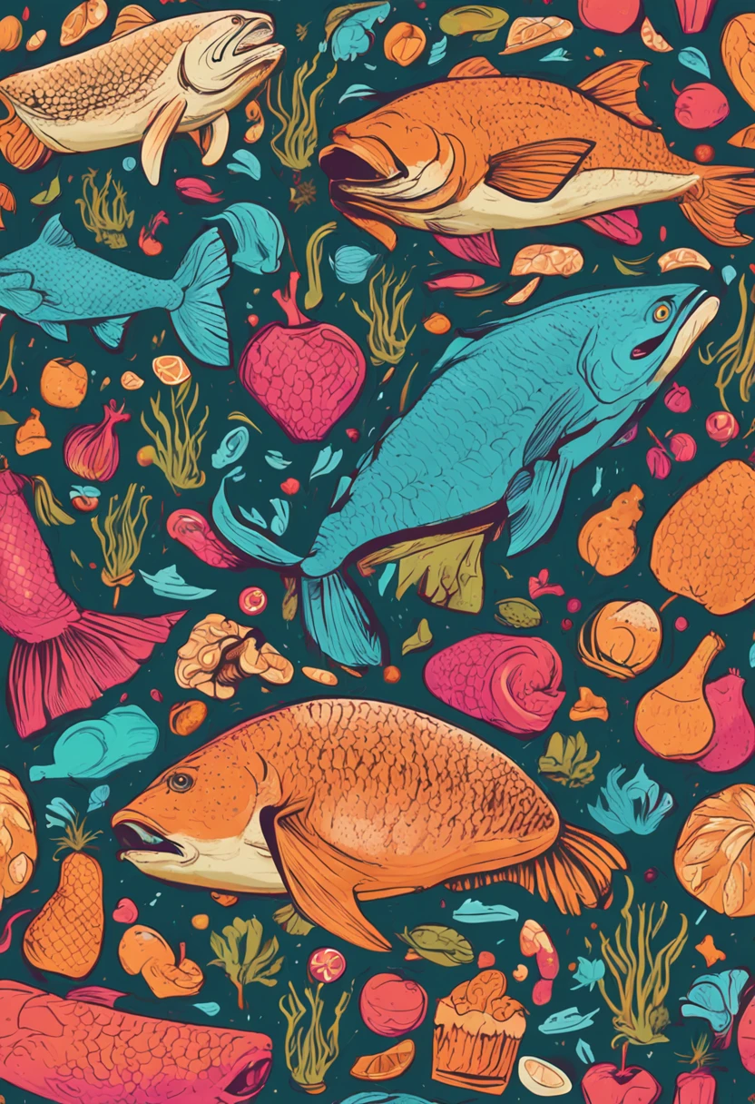 food curt wall branding with mermaids