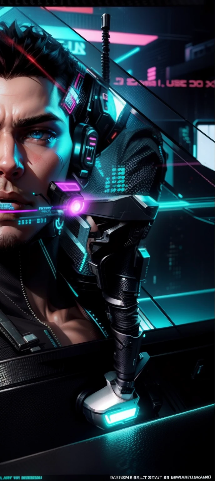 Change background cyberPunk, handsome boy, realistic face, 8k, ultra realistic