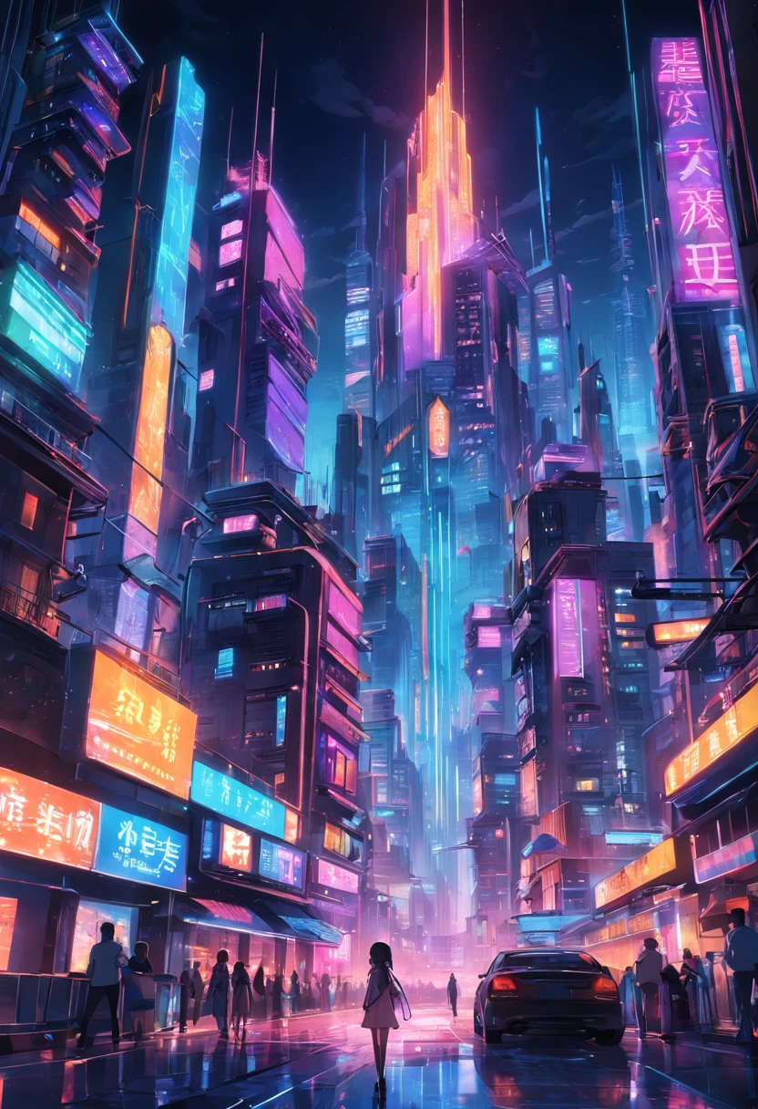 A futuristic city with tall, bright buildings. The city is illuminated by neon lights of various colors.

Este prompt descreve uma cena urbana e vibrante. The tall, shiny buildings are a symbol of progress and innovation. Neon lights of various colors add a sense of energy and movement. This wallpaper would be perfect for someone who wants to create a modern and stimulating environment.