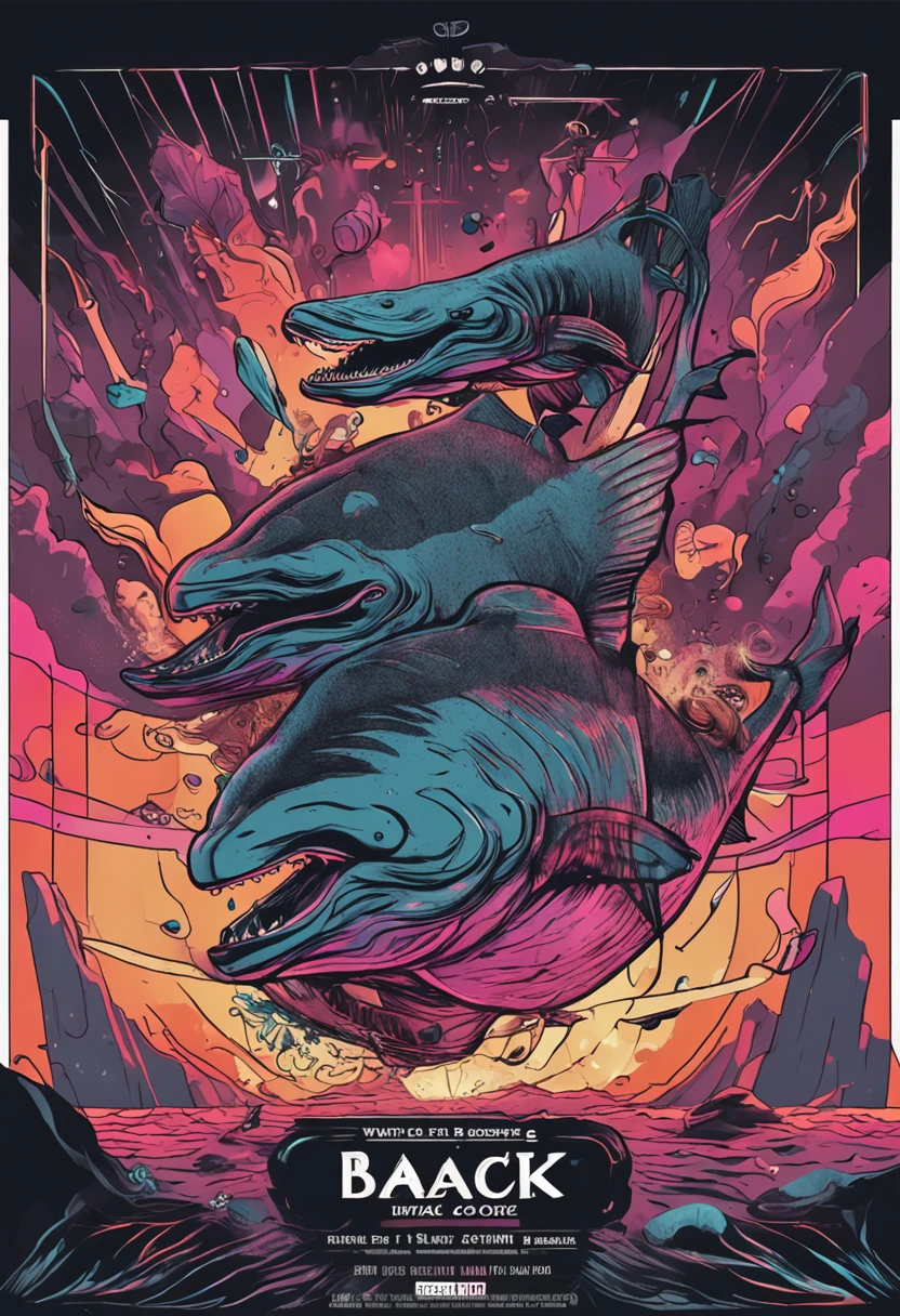 Black main tone,Whale element,Cool and tough style