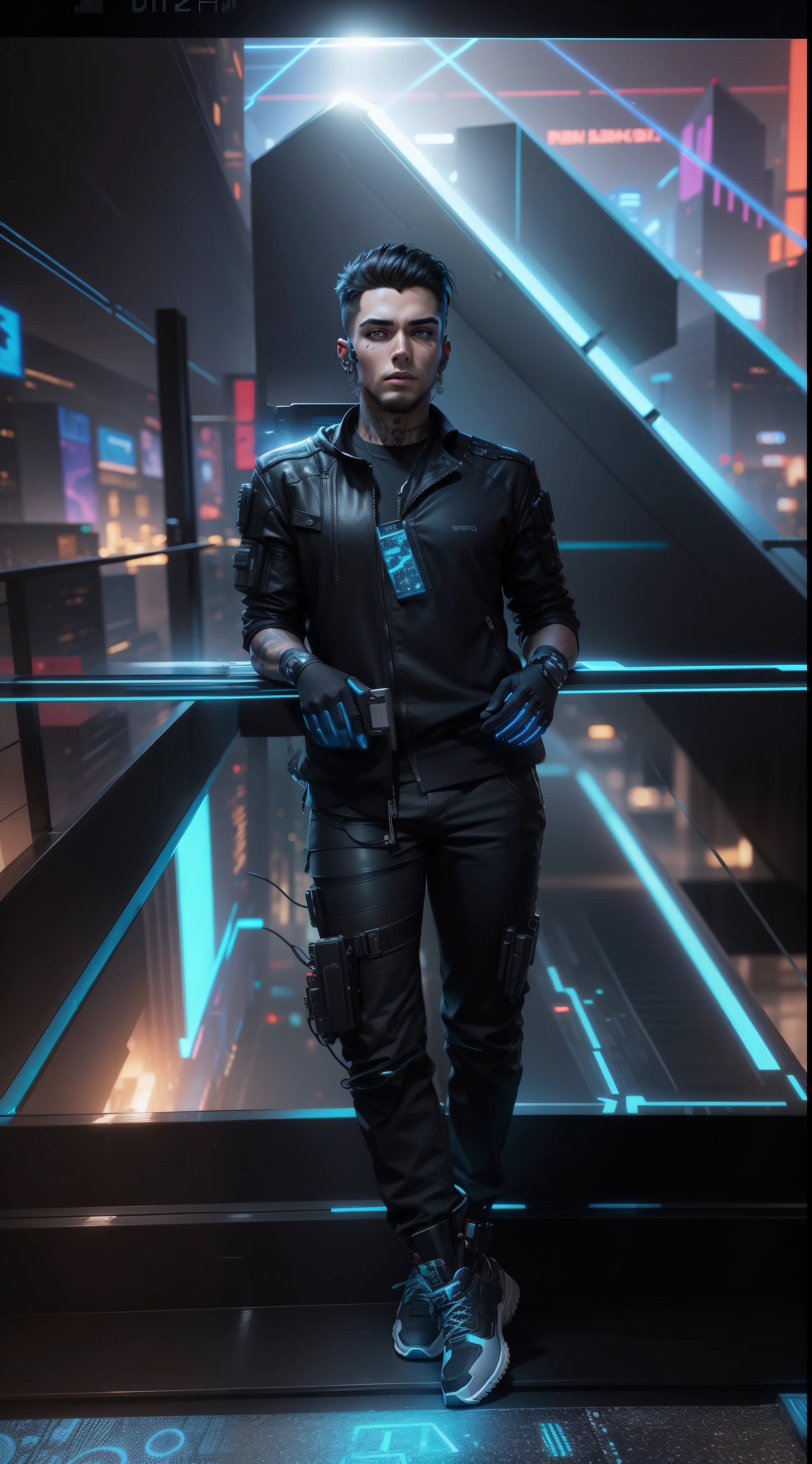 Background change  cyberpunk handsome boy realistic face 8k ultra realistic