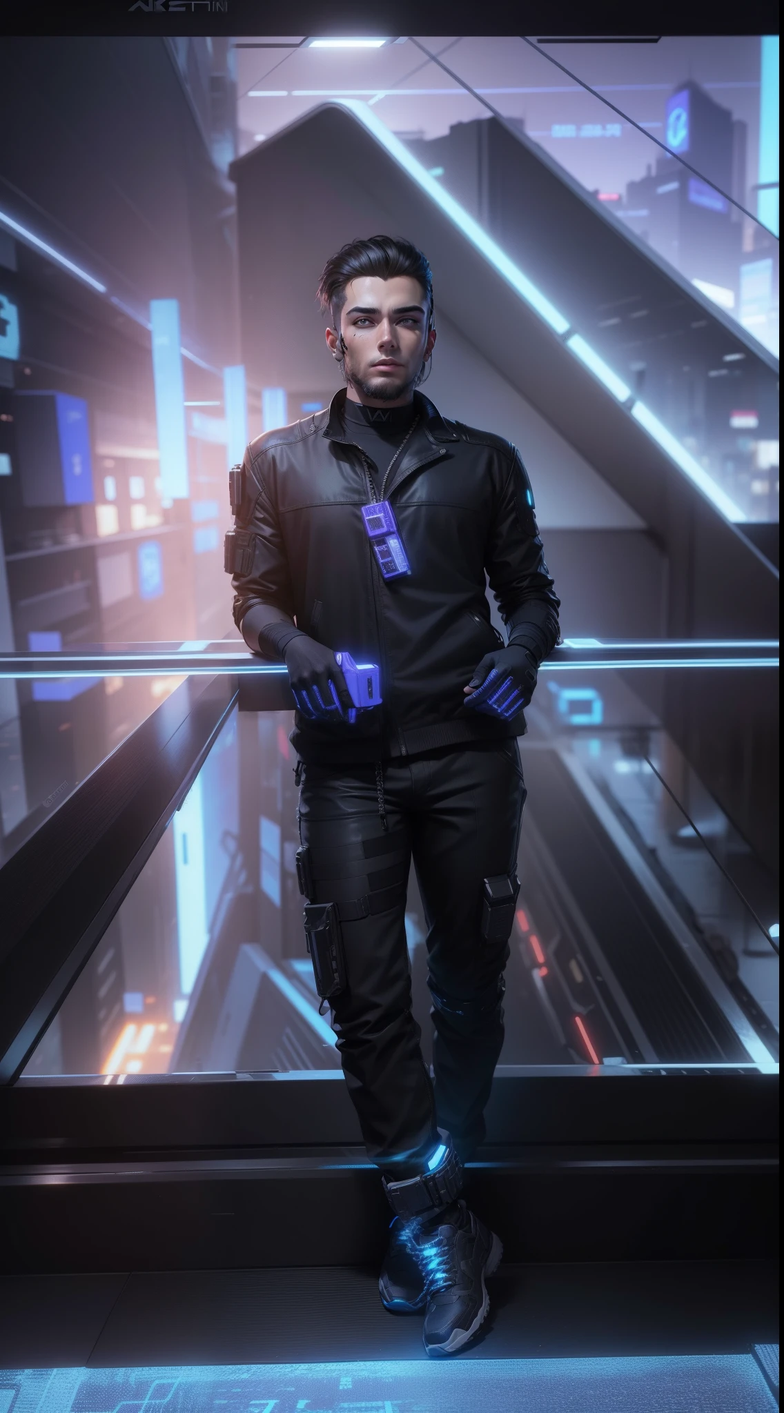 Background change cyberpunk handsome boy realistic face 8k ultra realistic