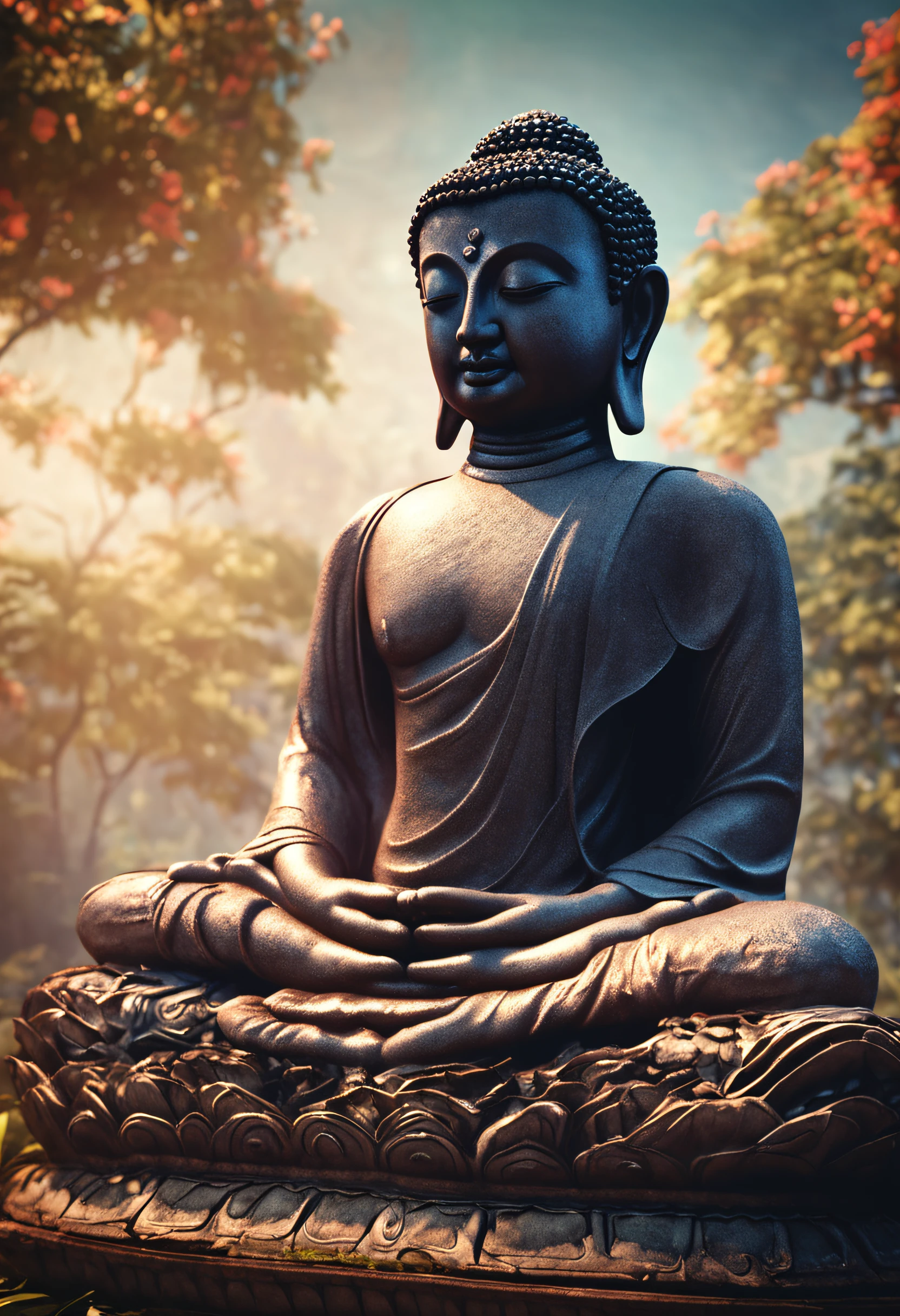 Buddha meditating