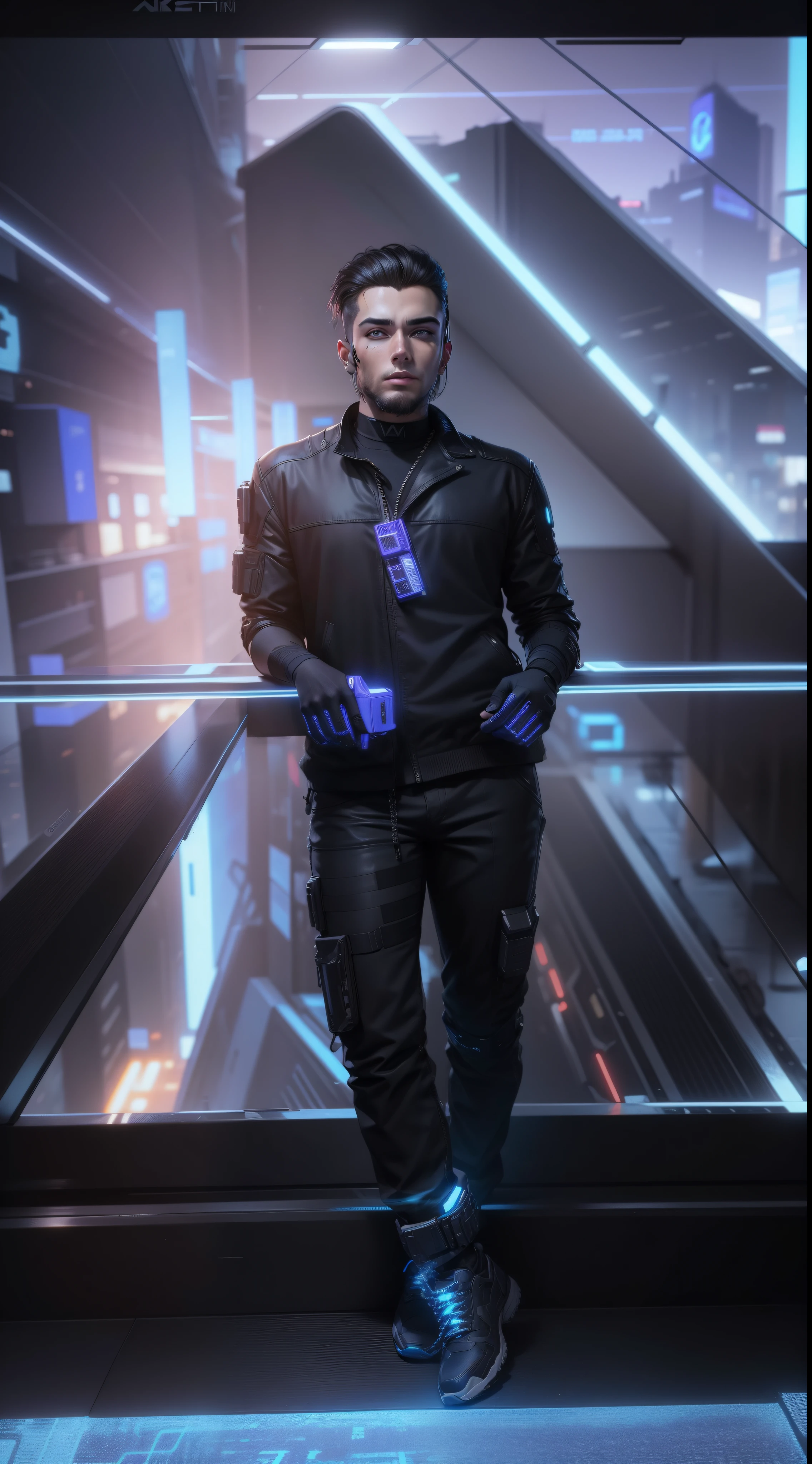 Background change cyberpunk handsome boy realistic face 8k ultra realistic