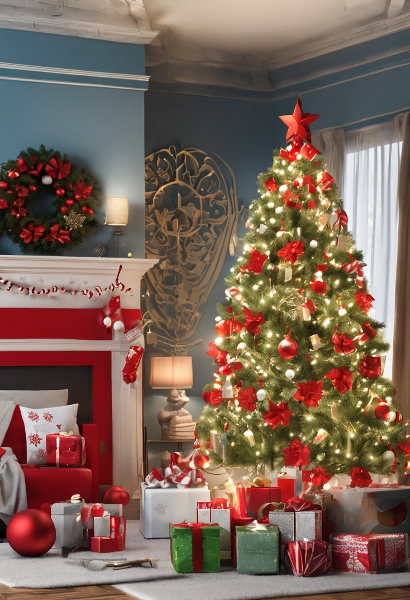 Theme: Our theme is Christmas, so the design should visually convey the various elements and symbols of the holiday as much as possible. For example, you can use Christmas trees, snowflakes, gifts, Santa Claus, candlelight, and bright decorations. These images can be cleverly laid out throughout the design to create a unique and pleasing visual effect.
Colors: Christmas is often associated with bright and warm colors such as red, green and gold. We recommend using these colors as the main tones in the design to create a vibrant and enthusiastic visual effect. In addition, it is possible to express the feeling of snowflakes and winter by using light blues and whites.
Detail and level of sophistication: In order to make the design more attractive and attract the attention of the audience, we encourage the addition of details and refined elements to the image. These elements can be small patterns on Christmas decorations, or small dolls and trinkets on the Christmas tree. Through this level of detail and refinement, the design can give people a more real and vivid feeling.