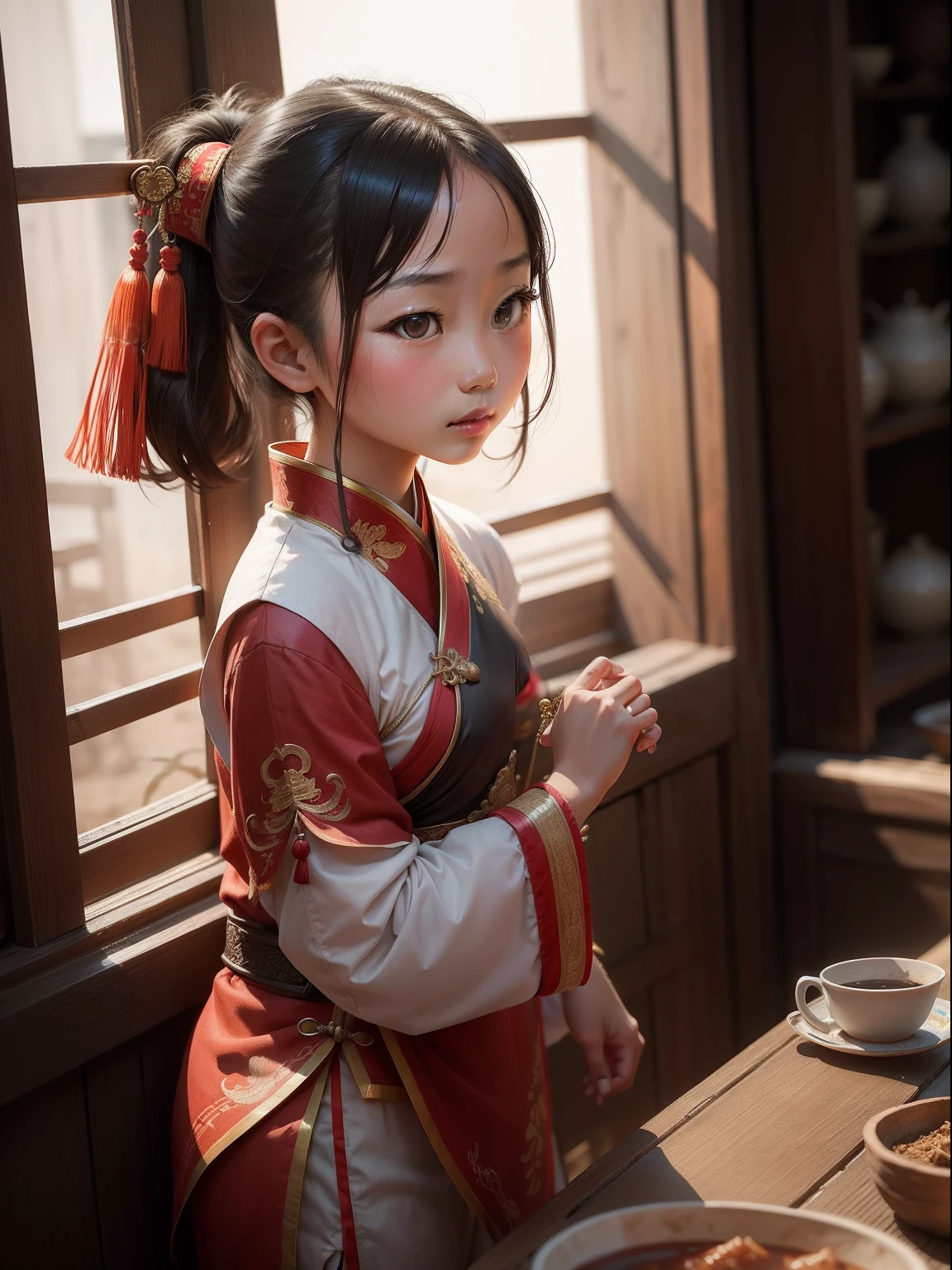 a girl, China, ancient, traditional