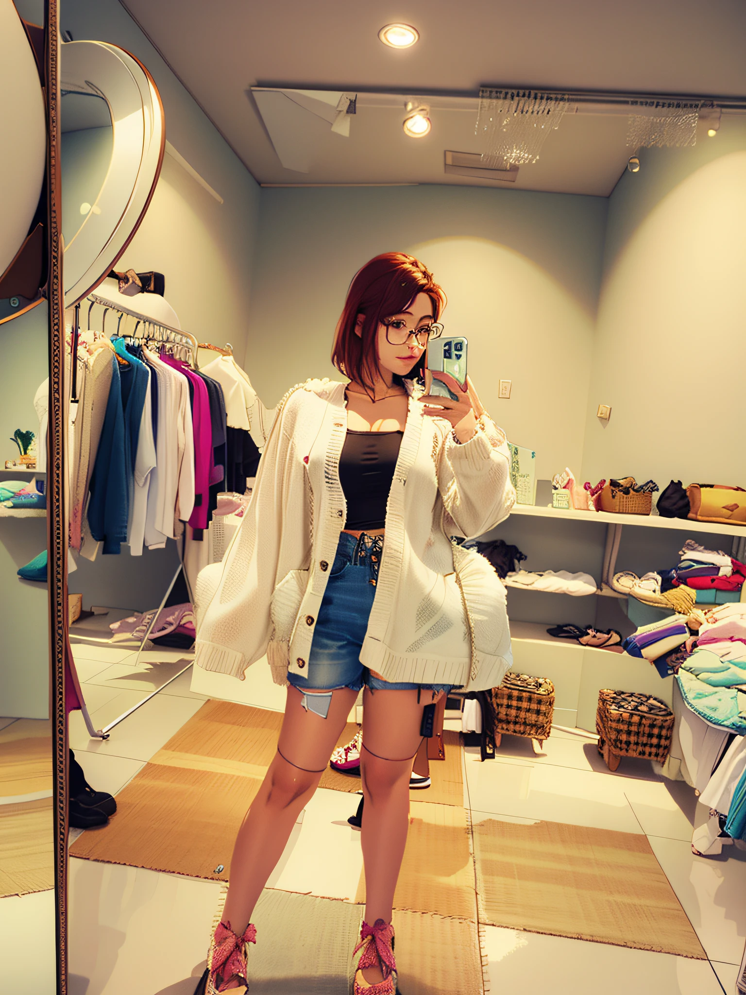 fittingroom,self-shot,Beautiful,Advancedsense,big breasts body