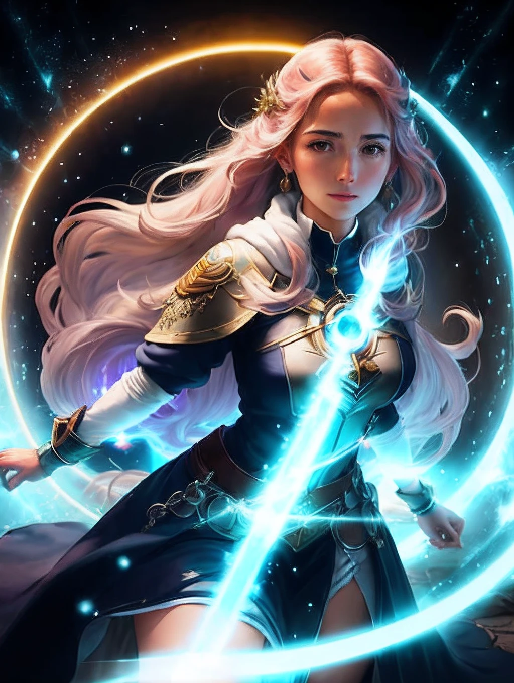 Sophia, The Guardian of the Portals, estava preparada para abrir o portal que Rafael havia decifrado. She focused her magical energies to stabilize the portal and ensure that the passage was safe for the group. His ability to manipulate and secure portals was vital at this critical time in the quest for the Cryptography of Life.