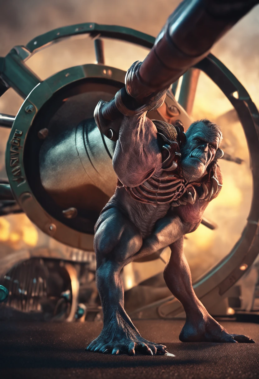 Handsome，Gym barbell lifting，Whale Fitness，Muscular，photorealestic，Close-up of local muscles