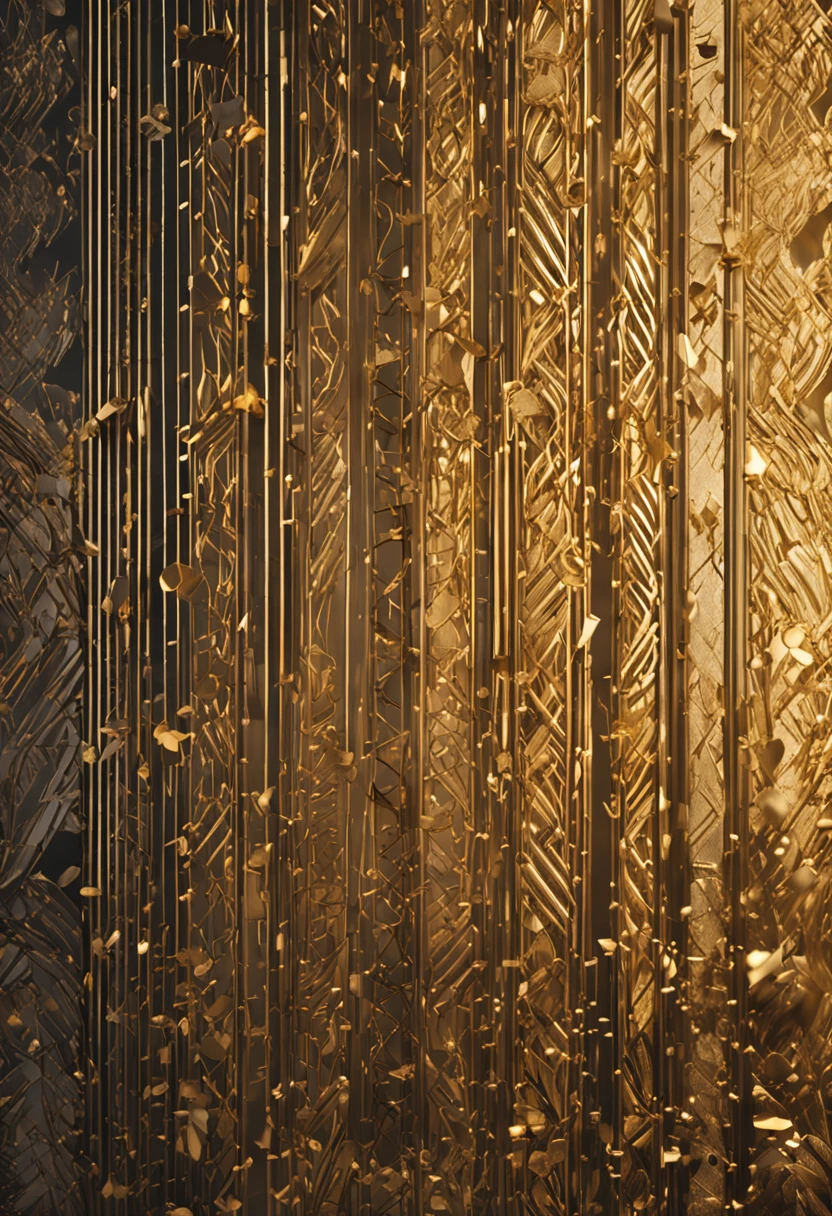 Gold-tone brushed metal