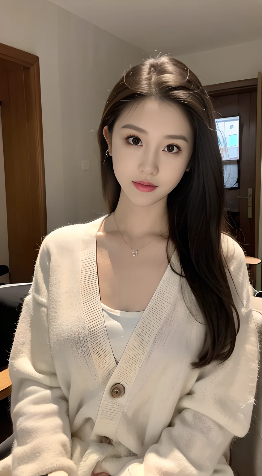 ,necklace, ring, earring, watch, jewelry,suit,2. Women,Realistic,(超high quality:1.2),Japanese,high quality,masterpiece,(Super detailed:1.4),Japanese lady,Beautiful Face,(Really good:1.6),(skirt:1.2),((Hotel)),(Small breasts:1.6),thin,High resolution,