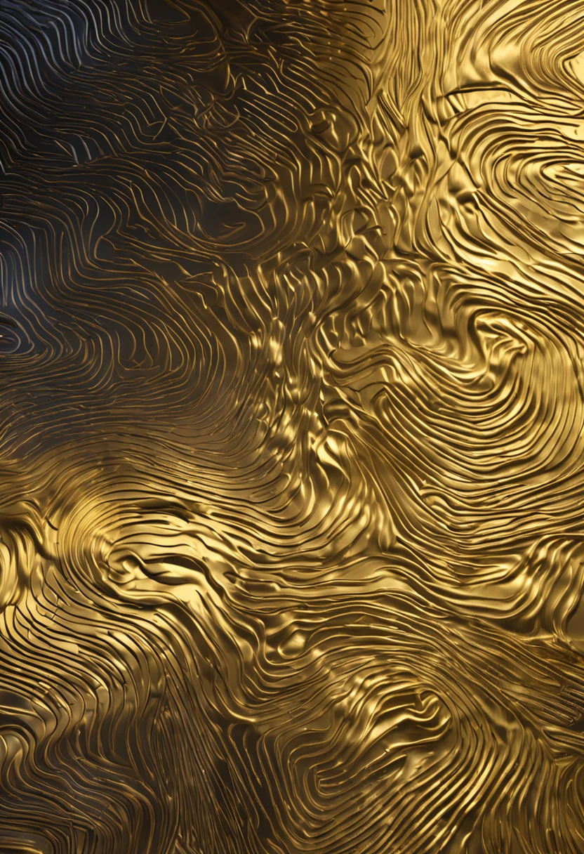 Gold-tone brushed metal