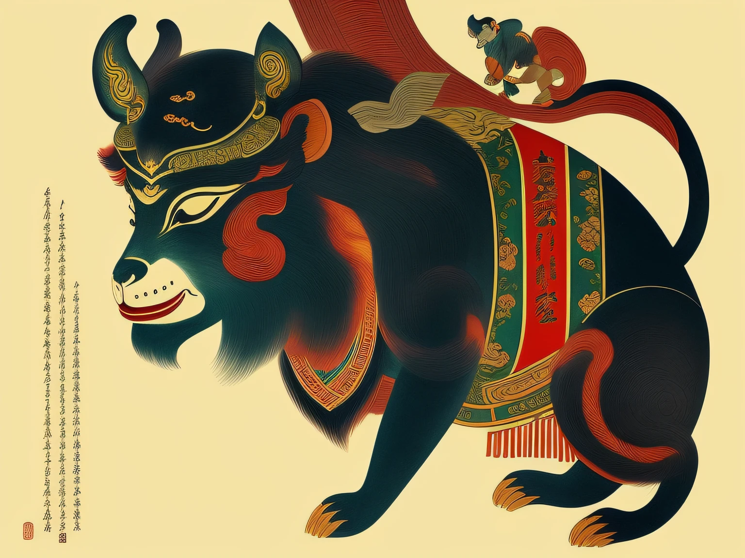 Chinese mythology and stories,Inspired by the classics of the mountains and the sea,A monkey has four ears
