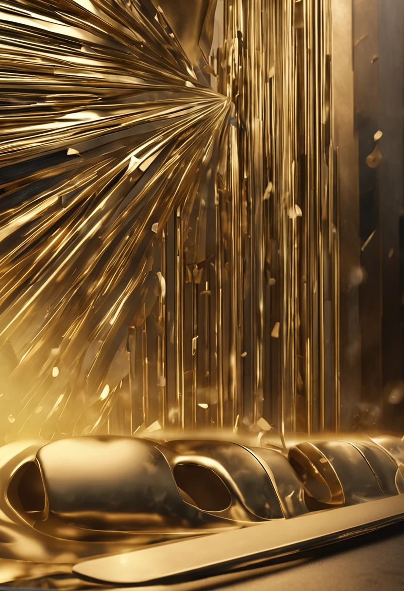 Gold-tone brushed metal
