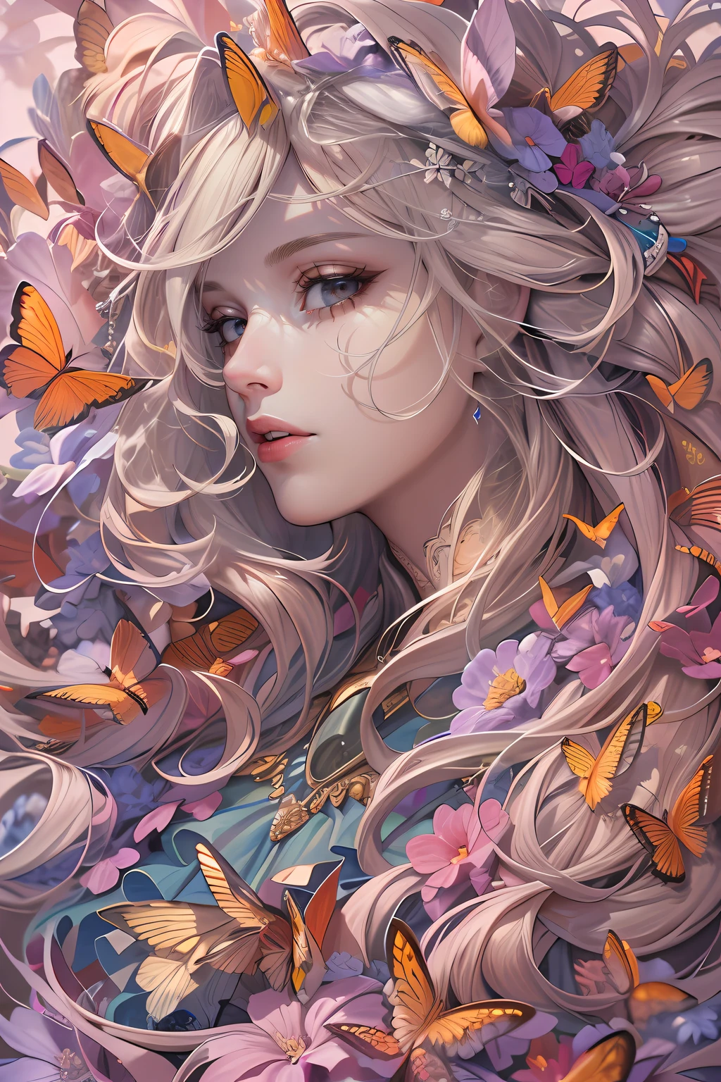 (Masterpiece, Best Quality, Highres:1.4), Detailed, Intricate Details, 4K,
color splashes, line art, art, fibonacci,