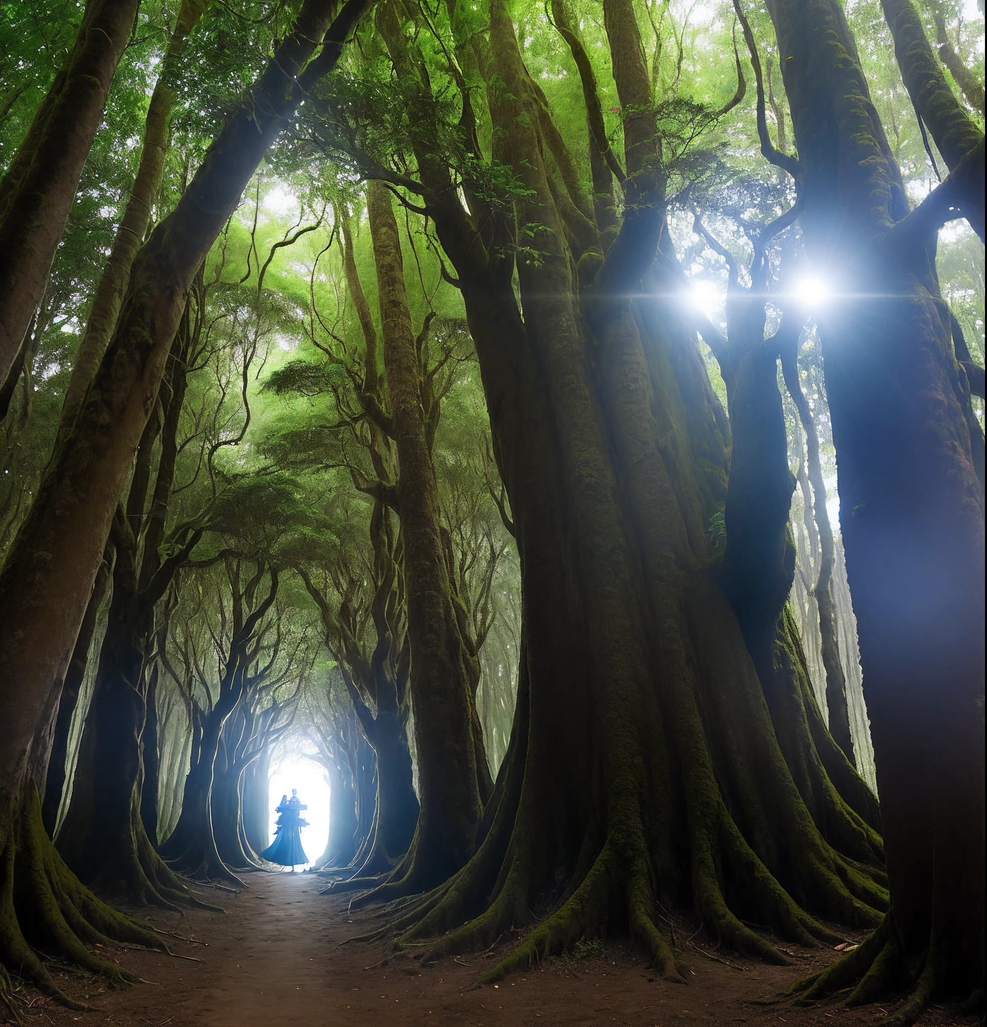 Sophia permanecia vigilante perto do portal que os trouxera a este lugar misterioso, ensuring that the passage remained safe and stable as the group explored the depths of the grove of ancestral trees. His presence was an anchor for the group, providing the necessary security so that they could focus on the search for the Encryption of Life.