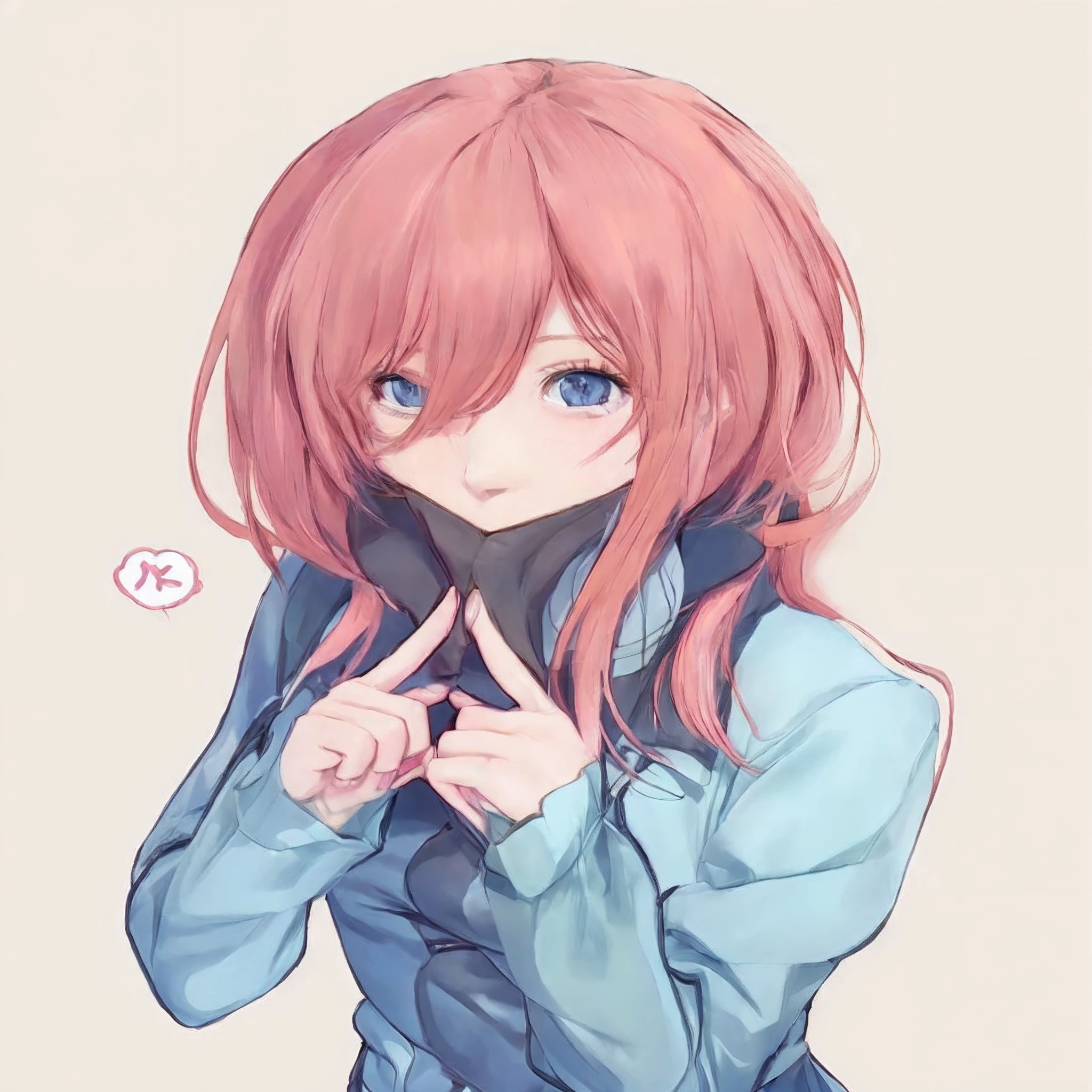 Girl, Nakano Miku, Waifu, Gotoubun no Hanayome, Anime, Brown Hair, Blie Jacket