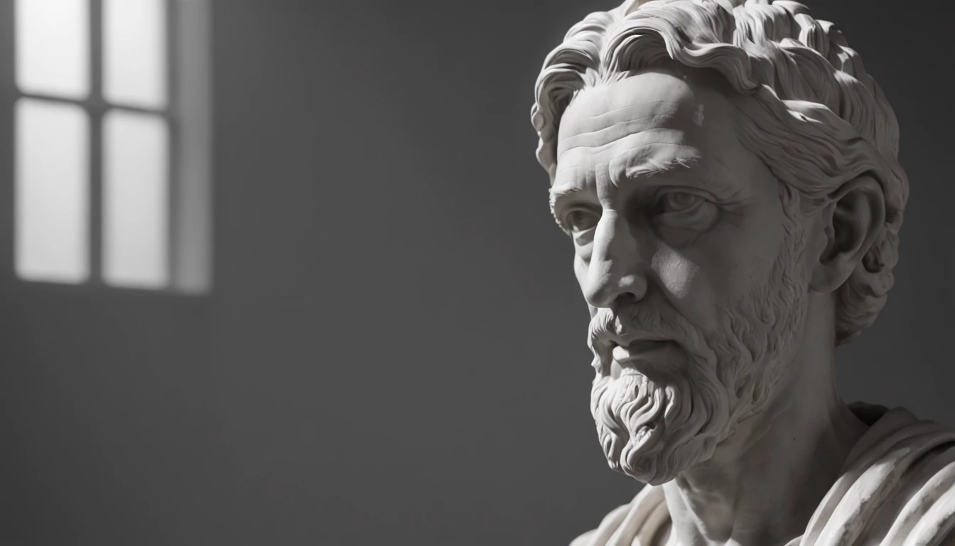 ((Realistic:1.3), (Key Lighting:1.3)) realistic sculpture of a ((stoic philosopher:1.3)|(philosopher in contemplation:1.3)) expertly illuminated with key lighting, ((Sculpted wisdom:1.4)|(Deep philosophical reflection)), ((Cinematic composition highlights the philosopher's depth and wisdom)|(Composition accentuates the sculpted figure's profound contemplation)), ((Authentic portrayal of philosophical insight and depth in sculpture)|(A moment captured in the philosopher's contemplative aura)), ((Influenced by realistic sculpting techniques, philosophy, and the art of key lighting)|(Inspired by the art of authentic sculpting)), ((High-resolution sculpted details:1.3), (Intricate play of light and shadow:1.4)), (Key lighting creates depth and drama:1.2), ((Composition emphasizes the significance of the philosopher's wisdom:1.2)|(Realistic portrayal of the philosopher's depth through key lighting)), ((Authentic depiction of philosophical contemplation and insight in sculpture)|(Conveying the essence of wisdom and depth through realistic sculpting)), (((Professional sculpting techniques:1.3) for lighting and details)), ((Authentic exploration of the philosopher's profound aura and depth in sculptural realism:1.2)), (Realistic sculptural portrayal of a stoic philosopher with key lighting:1.3)