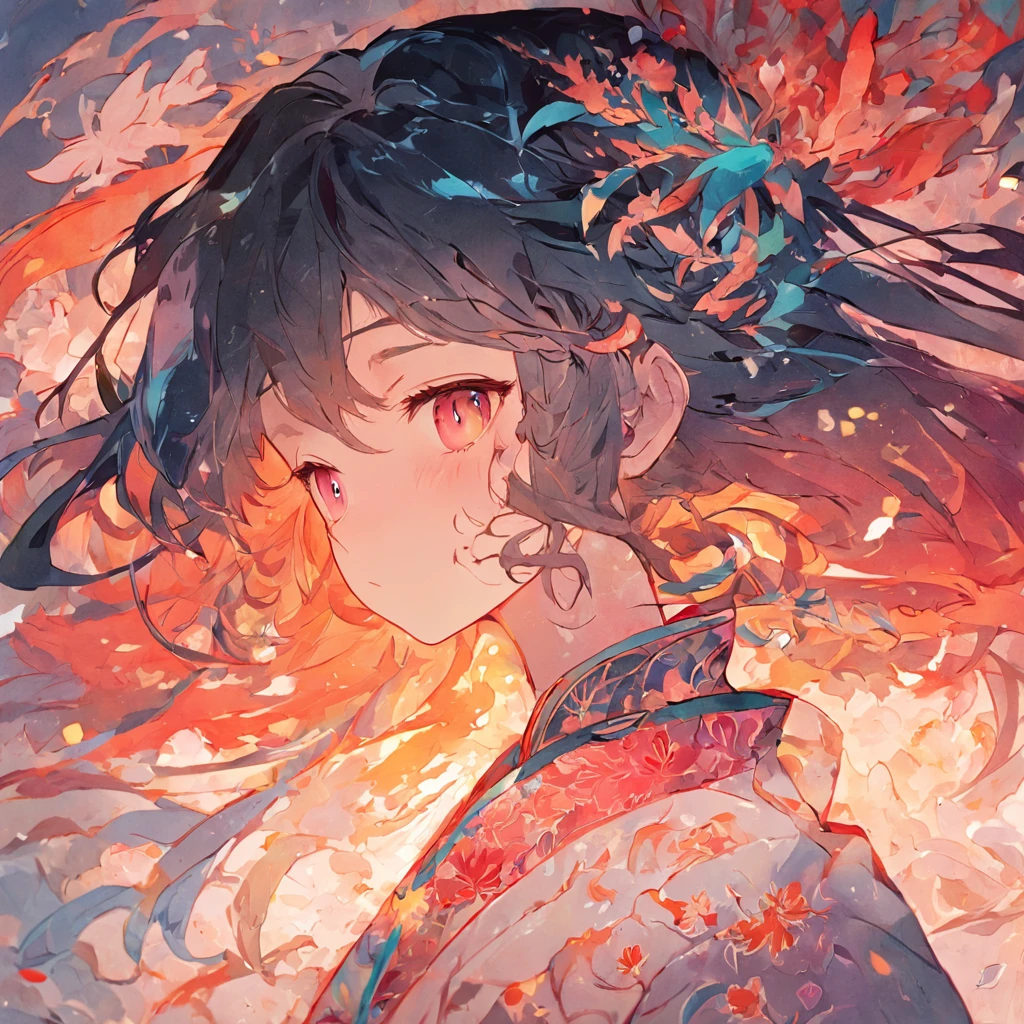 (White background:1.4),(Silhouette of a girl's head, Eyes closed, colorfull long hair, Oriental elements),(Chinese illustration:1.3,paper art:1.3, Quilted paper art:1.2),( reasonable design, Clear lines, High sharpness,Best quality, Very detailed, Masterpiece, movie light effect, 4K )