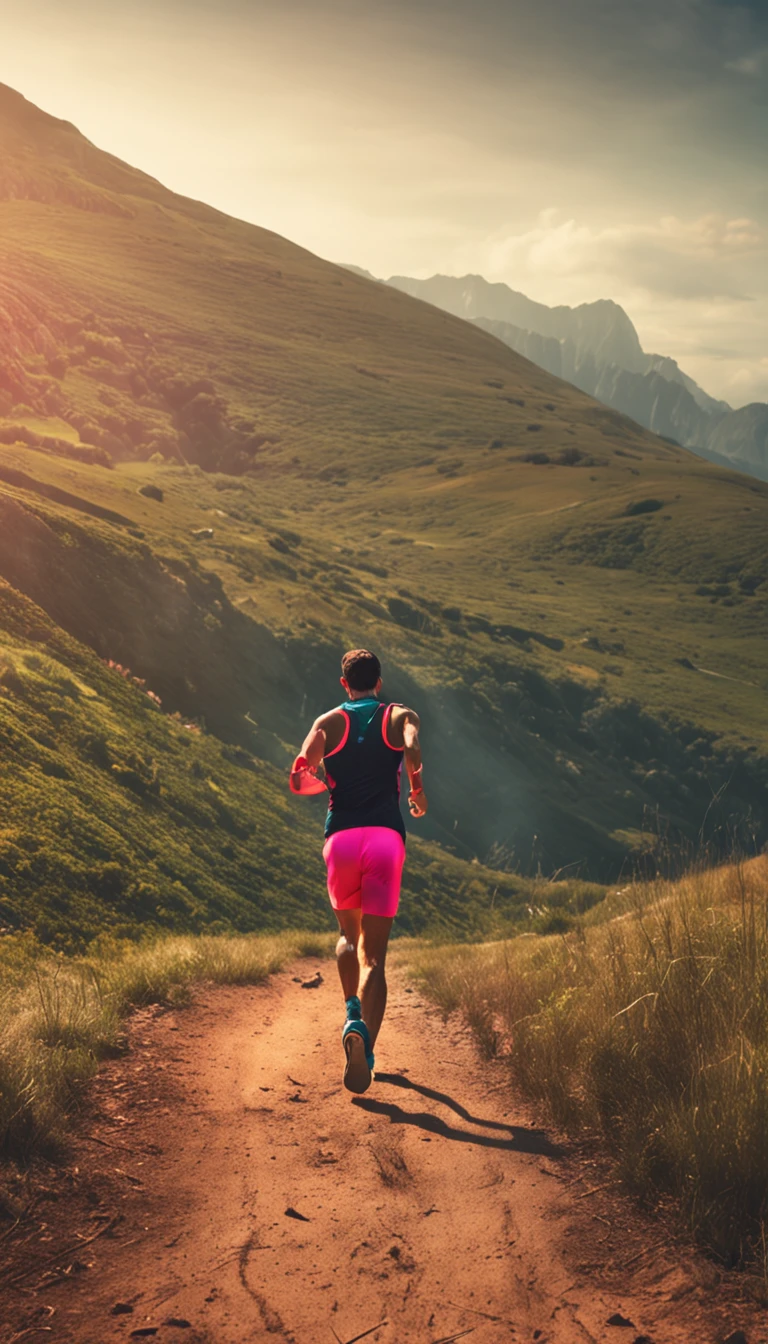 ultra maratonista correndo 4k