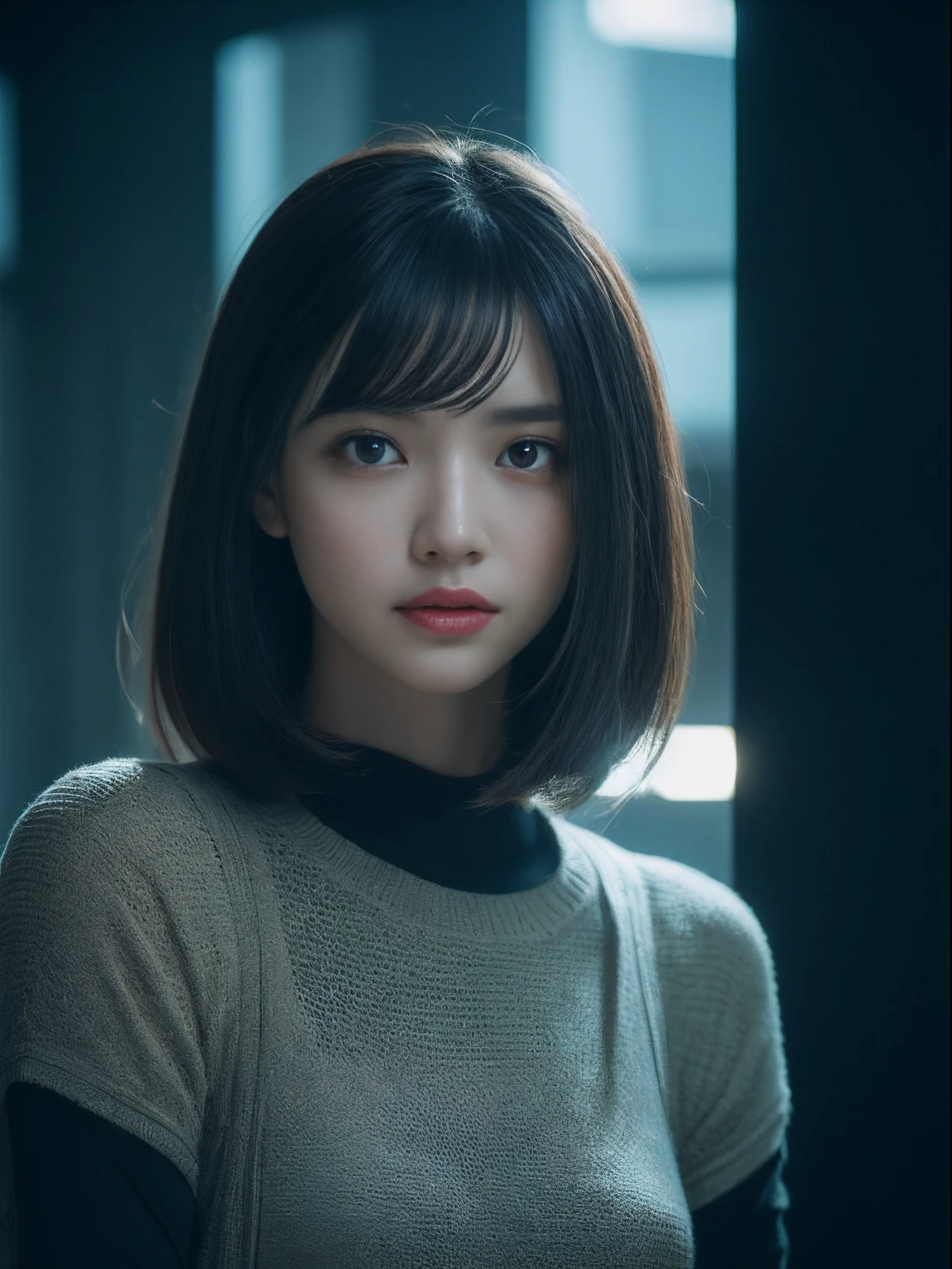 3D, A beautiful cyberpunk female image,hdr(HighDynamicRange),Ray traching,NVIDIA RTX,Hyper-Resolution,Unreal 5,Subsurface scattering、PBR Texture、post-proces、Anisotropy Filtering、depth of fields、maximum definition and sharpness、Many-Layer Textures、Albedo e mapas Speculares、Surface coloring、Accurate simulation octane rendering of light-material interactions、Two-colored light、largeaperture、Low ISO、White balance、the rule of thirds、8K raw data、blackstockings