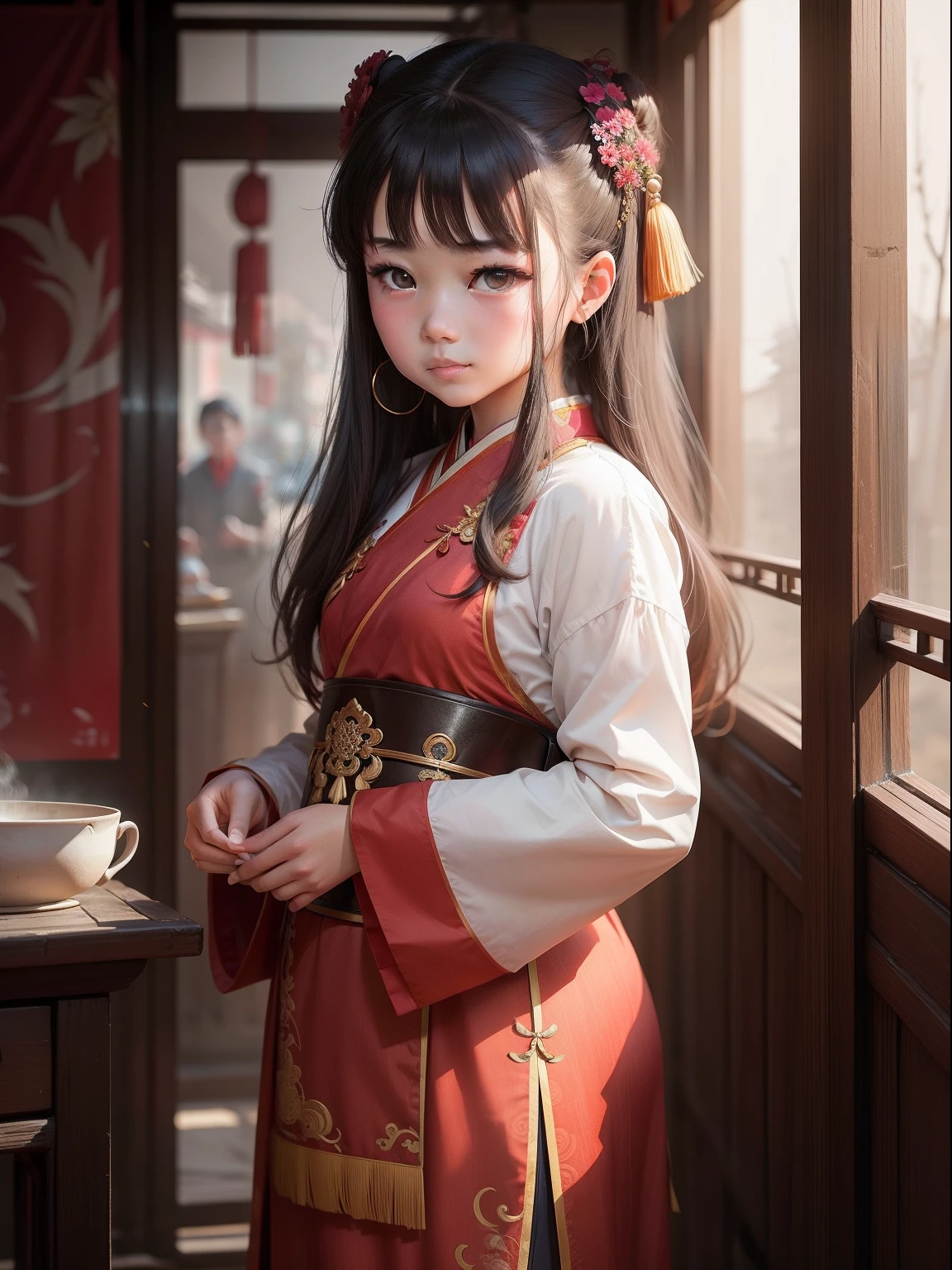 a girl, China, ancient, traditional