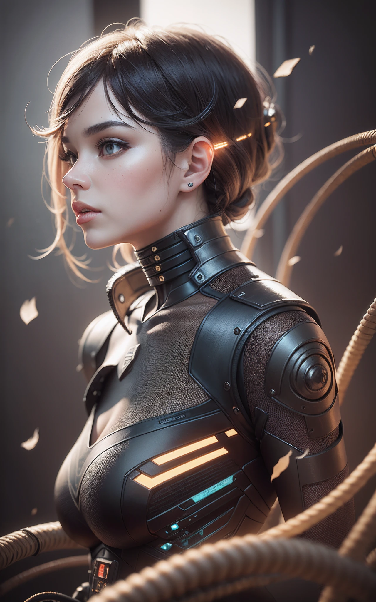 complex 3d render ultra detailed of a beautiful porcelain profile woman android face, (((Full body))), cyborgs, roboticparts, 150mm, beautiful studio soft light, Rim Light, vibrant detail, luxuriouscyberpunk, Lace, hyper realisitic, Anatomical, face muscles, cable electric wires, microchips, Elegant, Beautiful background, Octane Render, h. r. Giger style, in 8K, Best Quality, masutepiece, Illustration, extremely delicate and beautiful, Extremely detailed ,nffsw ,Unity ,Wallpaper, (Realistic, Photorealsitic:1.37),amazing, finely detail, masutepiece,Best Quality,Official art, Highly detailed ticker Unity 8k wallpaper, absurderes, unbelievable Ridiculous, 机器人, Full body, sitting