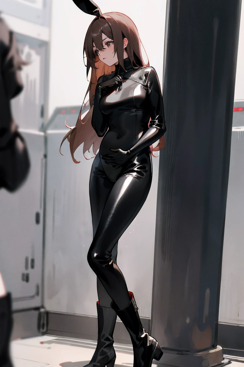 1 pregnant woman with long hair,1 girl is taking to lavatory,looks away,are standing,embarressed,Be red in the face,Keep one's mouth shut,street corner(girl is peeing self:0.4),Asian girl with delicate face,prengant,conceive,Pregnant women with,leather body suit, catsuits, wearing tight suit, black leather slim clothes, leather bunny costume bodysuit, black leather costume, wearing a black catsuit, tight leather clothes, tight full body suit, wearing a full leather outfit, latex, Leather clothes, Pregnant women wear black tights,Wear stockings and stockings, Stockings, thigh highs, Wearing stockings, wearing in stocking, Silk stockings, Full length and white stockings, Femme, sexy-s 100,Wearing stockings,Pregnant women with,pantyhose tights, over knee socks, Velvet stockings, sheer,High boots, kneehigh boots, heavy boots, Leather boots, Boots, wearing tall combat boots, kneehigh boots, Combat boots, killer boots, Brown boots, brown ) ), massive boots, wears brown boots,pensive expression、Melancholy、Open-mouthed、grieves、is shy、(Barelegs below、Dewy、Bare black pliers)、Rear lens、Watching from behind