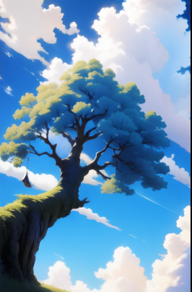 Skysky，Clouds，The tree