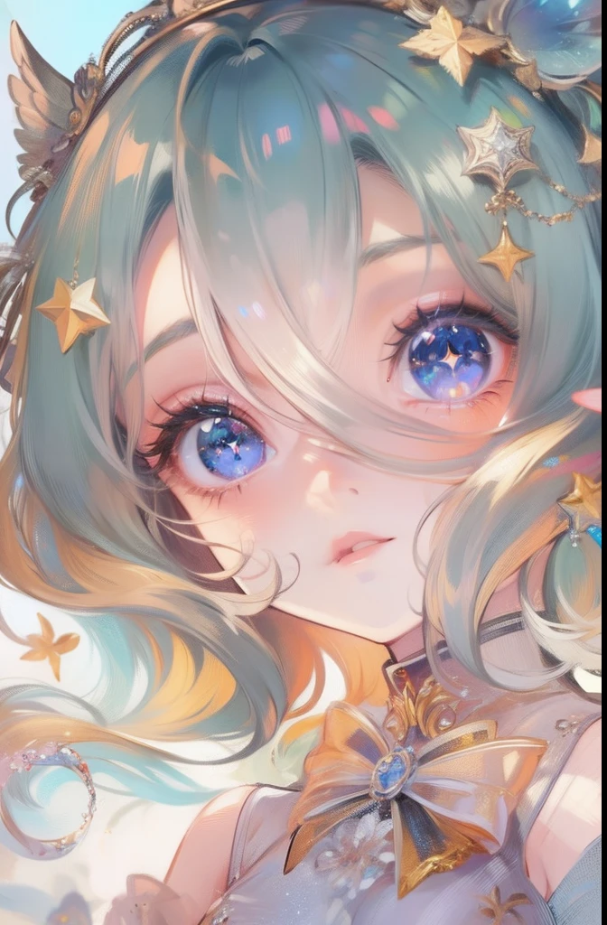 Guess child、eye、heartthrob、anime big breast、Star eyes、Sparkling eyes、Beautiful fece、kawaii、Fantasyart