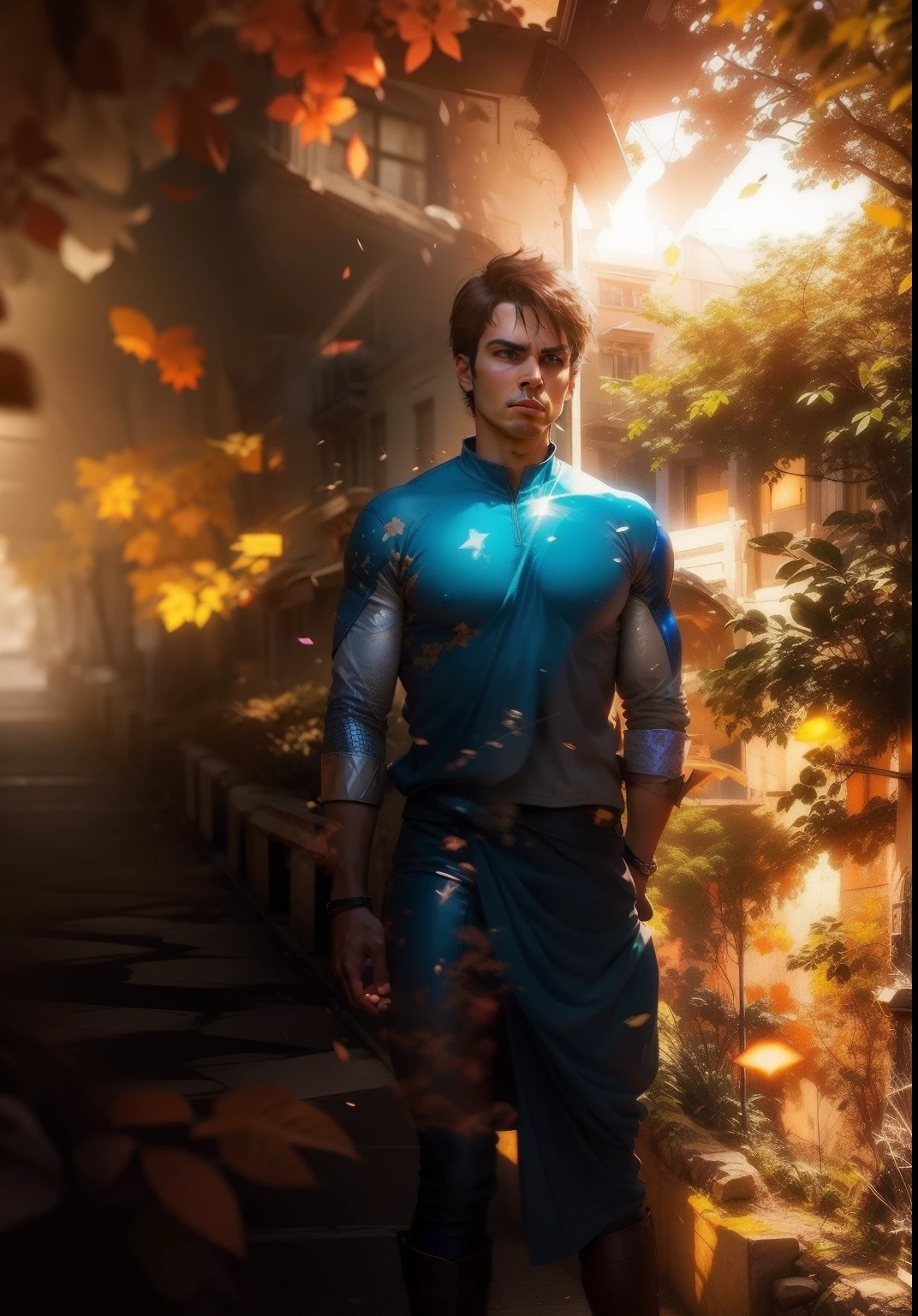 Photo background change face colourful heroes realist lighting background