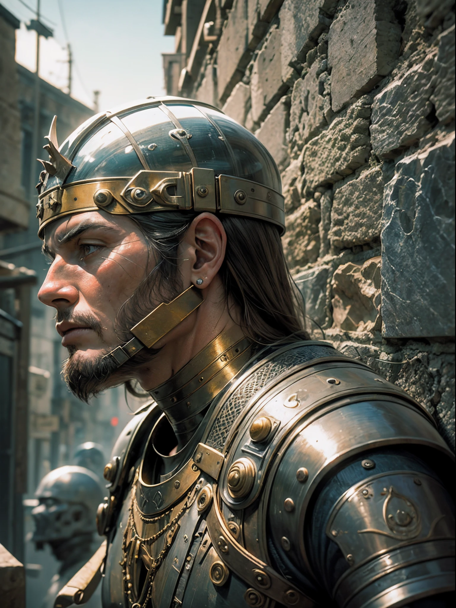 High-quality masterpieces, High-resolution 4K detail, 8K realistic textures, Bronze age Mycenae warior man --auto --s2