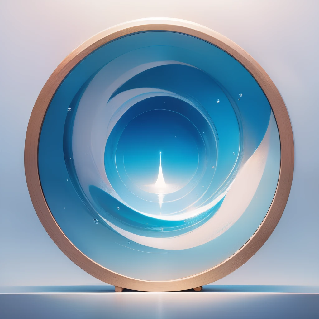 Charming minimalist work，cirque，A ring with a hierarchy, muted pastel tones, colours, Carefully selected soothing qualities, Exudes a feeling of calm and tranquility. This artwork contains classes, Let the audience immerse themselves in the gentle and peaceful atmosphere it creates