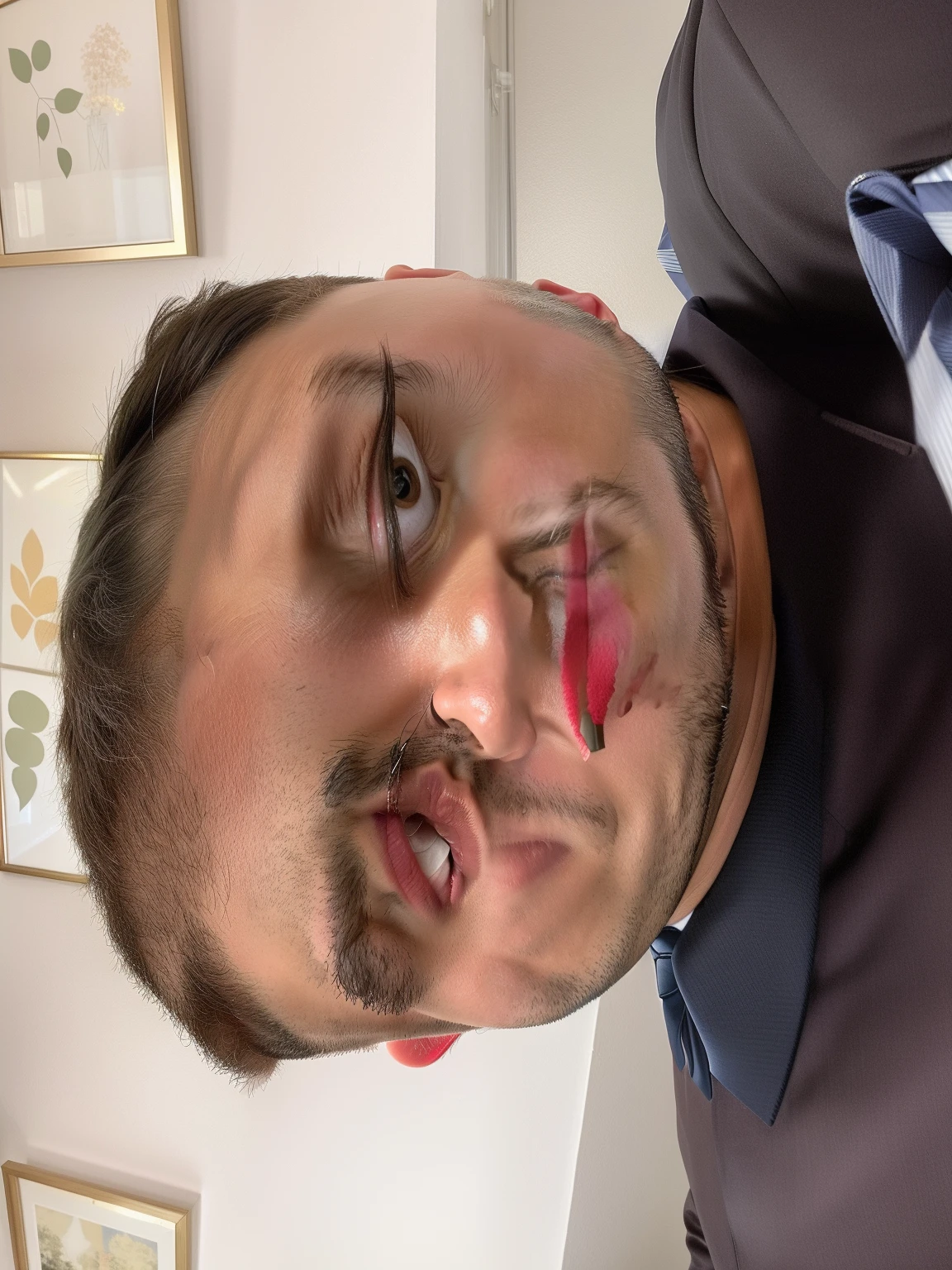 Mumps image in person showing face