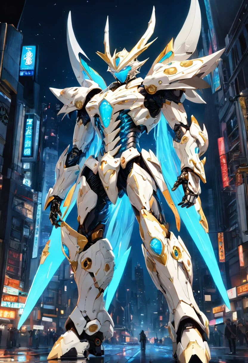 Dragon World, Intricate Details, Super Intricate Details, (Glowing Gems), BREAK Robot, Giant Mech, White Armor, Jewelry, Pendants, Necklaces, Bracelets, Diamonds, Colored Gems, Skyline, Kamen Rider, Marvel Movies, (Mecha), (Mechanical), (Armor), Pro RAW Color Photo, Crystal, (Open Leg: 1.3), Perfect, (Wide Angle), Crazy Details, Unrealistic Engine Style, Boca Effect, David La Chapelle style shots, Bioluminescent color palette: Pale gold, light blue, bright white, wide angle, ultra-fine, cinematic still life, vibrant, saquimica style, perfect eyes, highest image quality 16K, inspired by Canon EOS R 6 "Chaos 50,--, under the eye mole, shooting masterpiece Harry Winston, ray tracing, surrealism, textured skin