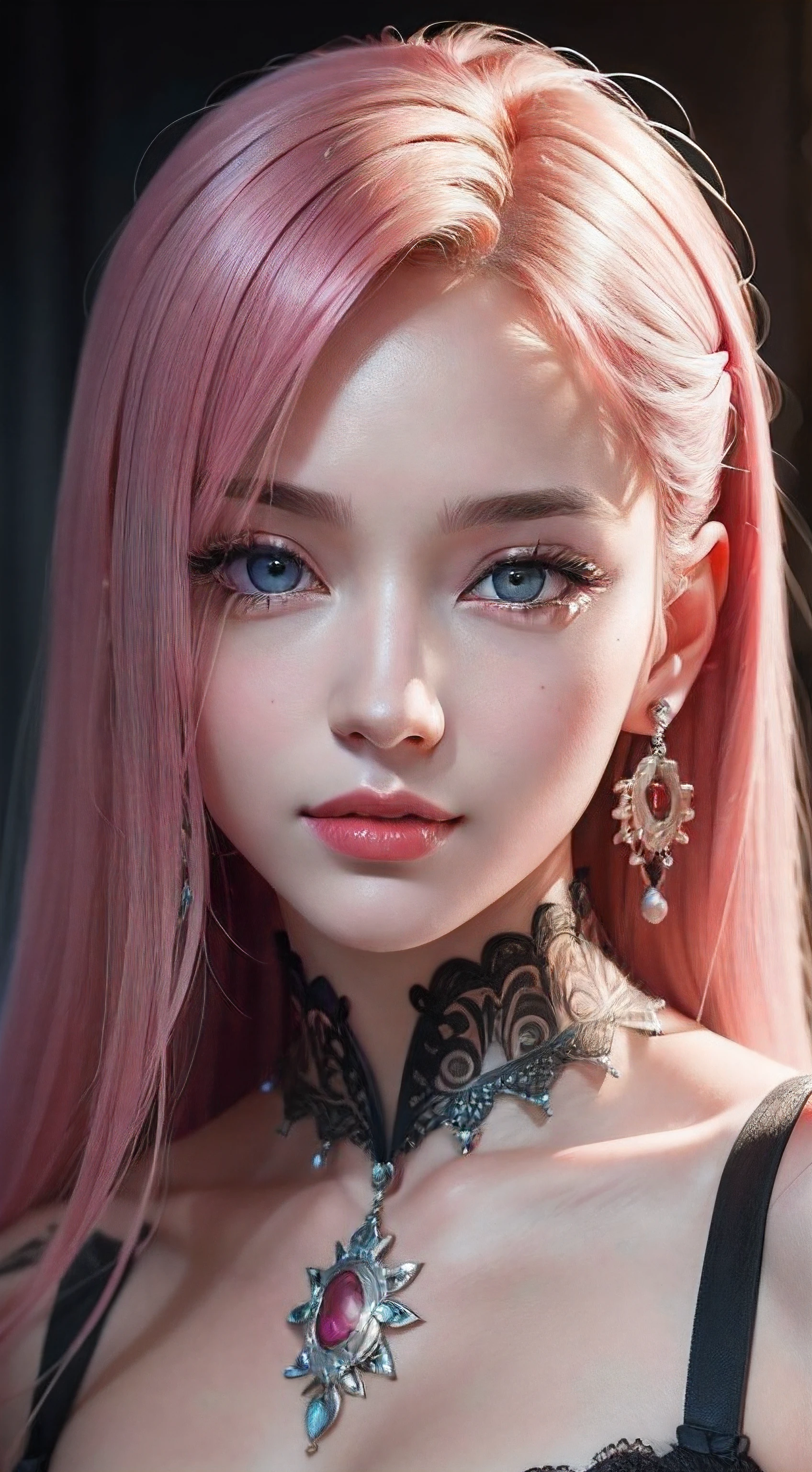 best quality, masterpiece, (realistic:1.2), 1 girl, pink hair, vampire eyes, bright skin, beautiful skin, red lips, Front, detailed face, beautiful eyes, wear earrings, best quality, masterpiece, (realistic:1.2), 1 girl, detailed face, beautiful eyes, [(Transparent background:1.5)::5], (((masterpiece))), (((best quality))),(((extremely detailed))), illustration, 1girl, solo, mysterious, multi-color eyes, detailed eyes, hyper detailed, light smile, highly detailed, beautiful, small details, ultra detailed, best quality, intricate, 4k, 8k, trending on art station, good anatomy, beautiful lighting,