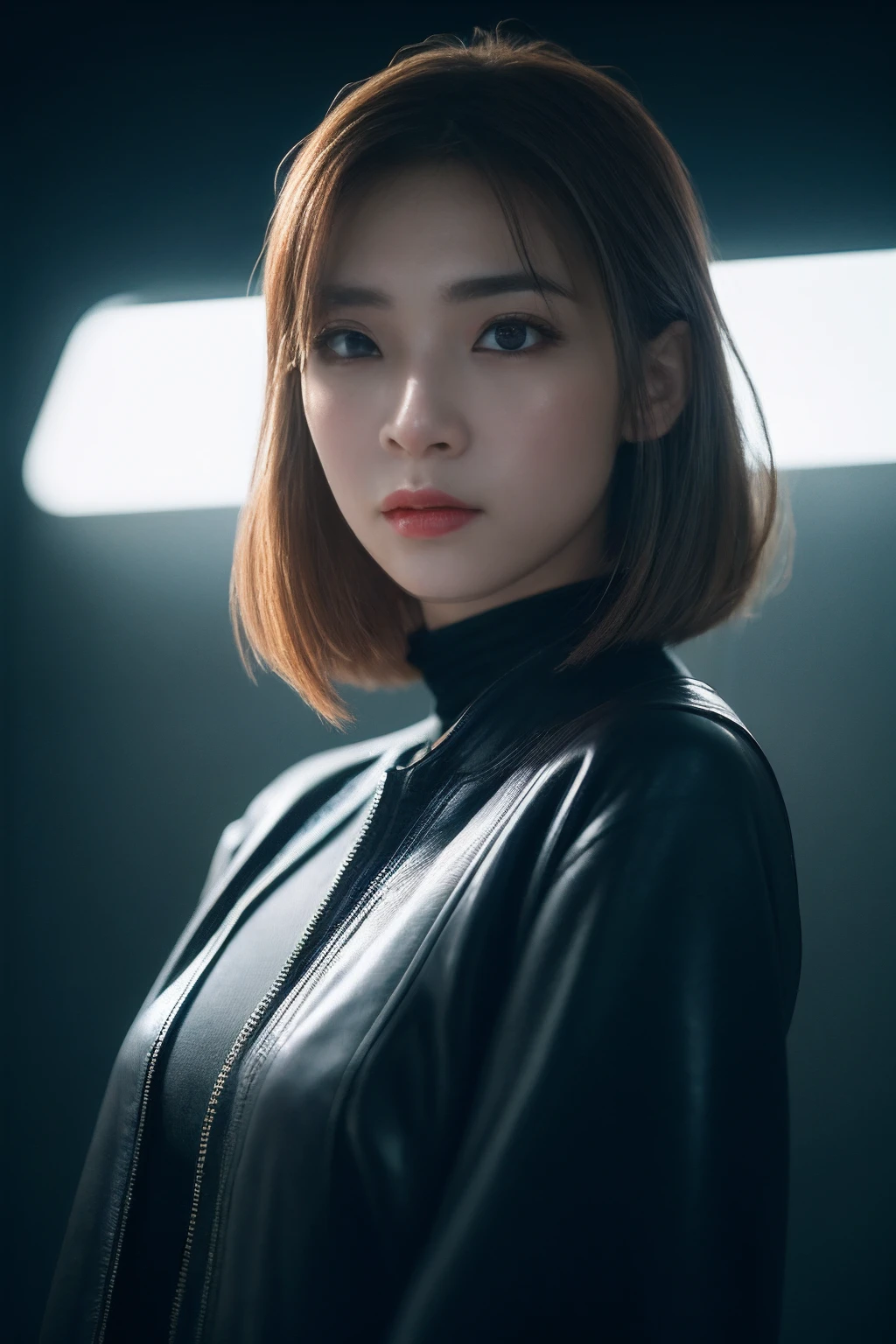 3D, A beautiful cyberpunk female image,hdr(HighDynamicRange),Ray traching,NVIDIA RTX,Hyper-Resolution,Unreal 5,Subsurface scattering、PBR Texture、post-proces、Anisotropy Filtering、depth of fields、maximum definition and sharpness、Many-Layer Textures、Albedo e mapas Speculares、Surface coloring、Accurate simulation octane rendering of light-material interactions、Two-colored light、largeaperture、Low ISO、White balance、the rule of thirds、8K raw data、blackstockings