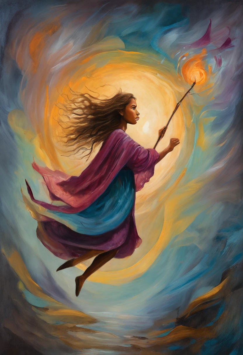 masterpiece, best quality, ultra-detailed, illustration, 1girl, solo, fantasy, flying, broom, night sky, outdoors, magic, spells, moon, stars, clouds, wind, hair, cape, hat, boots, broomstick, glowing, mysterious, enchanting, whimsical, playful, adventurous, freedom, wonder, imagination, determination, skill, speed, movement, energy, realism, naturalistic, figurative, representational, beauty, fantasy culture, mythology, fairy tales, folklore, legends, witches, wizards, magical creatures, fantasy worlds, composition, scale, foreground, middle ground, background, perspective, light, color, texture, detail, beauty, wonder.