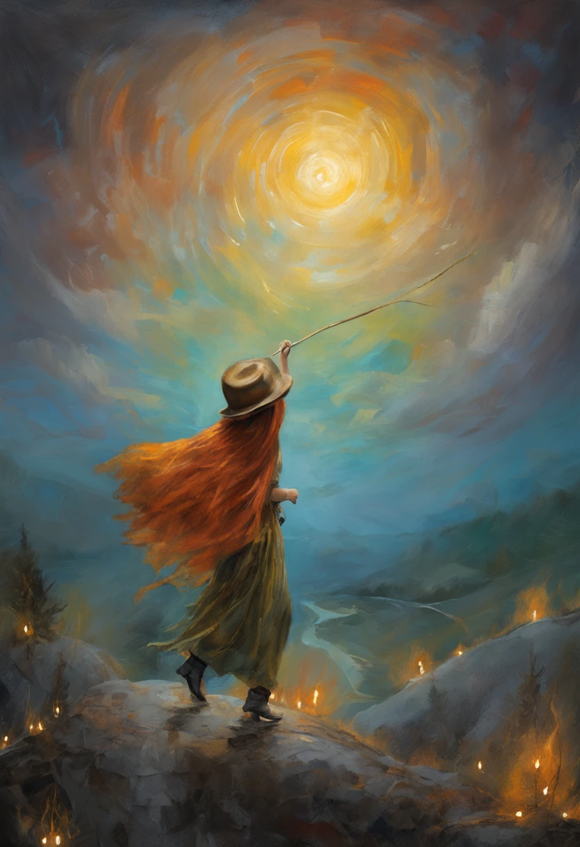 masterpiece, best quality, ultra-detailed, illustration, 1girl, solo, fantasy, flying, broom, night sky, outdoors, magic, spells, moon, stars, clouds, wind, hair, cape, hat, boots, broomstick, glowing, mysterious, enchanting, whimsical, playful, adventurous, freedom, wonder, imagination, determination, skill, speed, movement, energy, realism, naturalistic, figurative, representational, beauty, fantasy culture, mythology, fairy tales, folklore, legends, witches, wizards, magical creatures, fantasy worlds, composition, scale, foreground, middle ground, background, perspective, light, color, texture, detail, beauty, wonder.