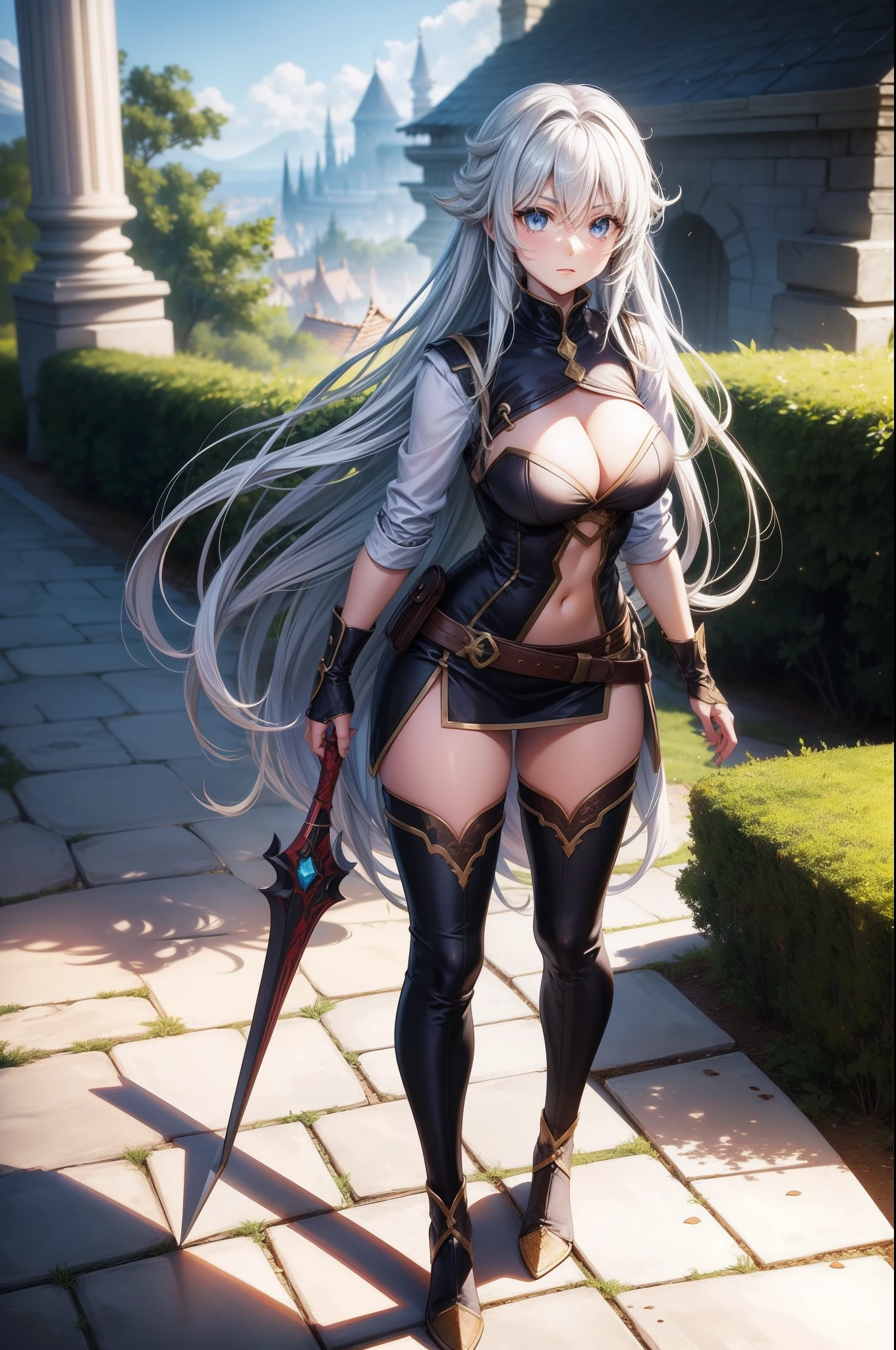 Create character drawings that fit your game，Character standing drawing，femele，prette，Lingli，Raised sexy，adventurer，Lovely